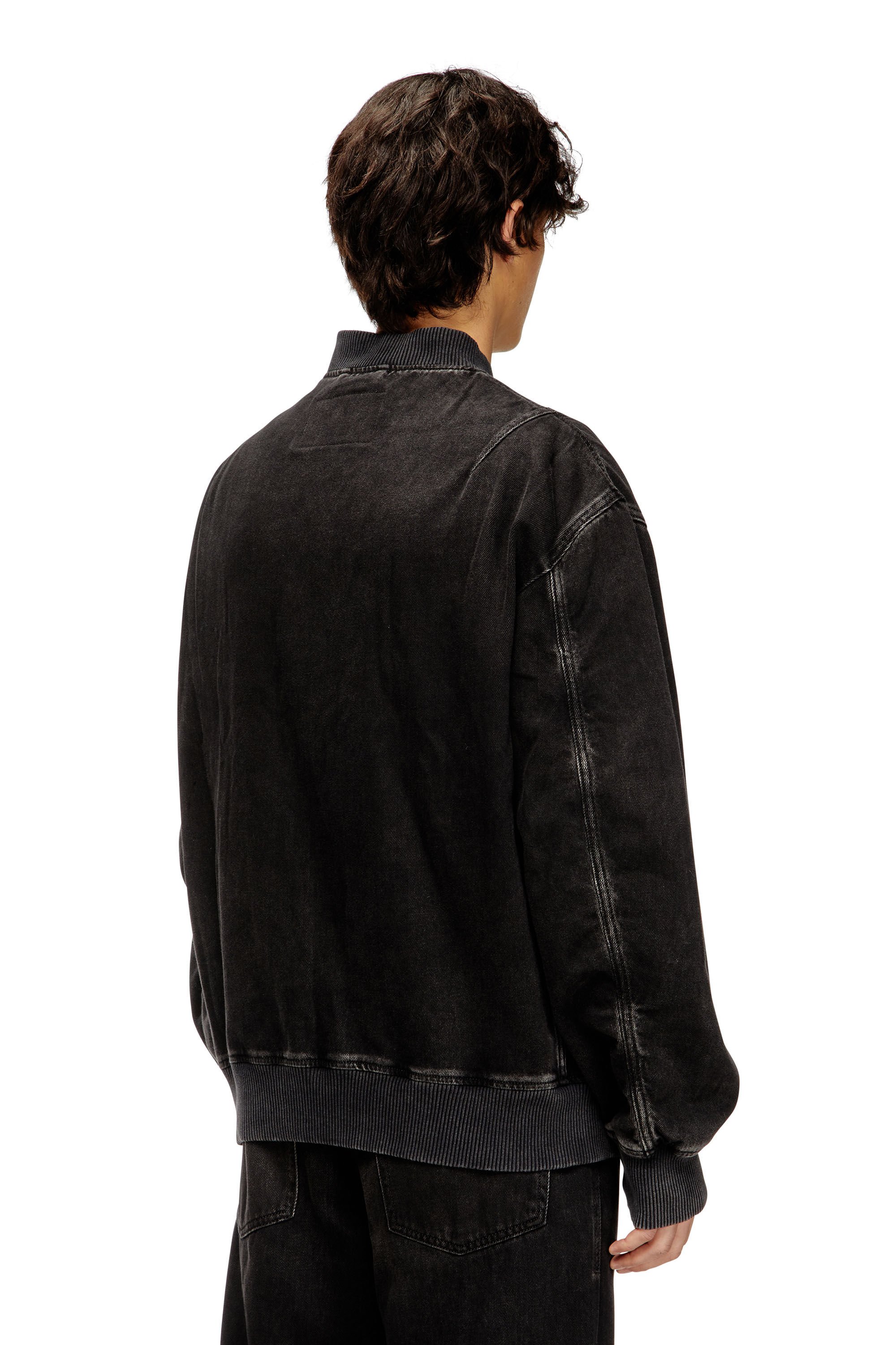 Diesel - D-VINZ, Male's Bomber jacket in clean-wash denim in ブラック - 5