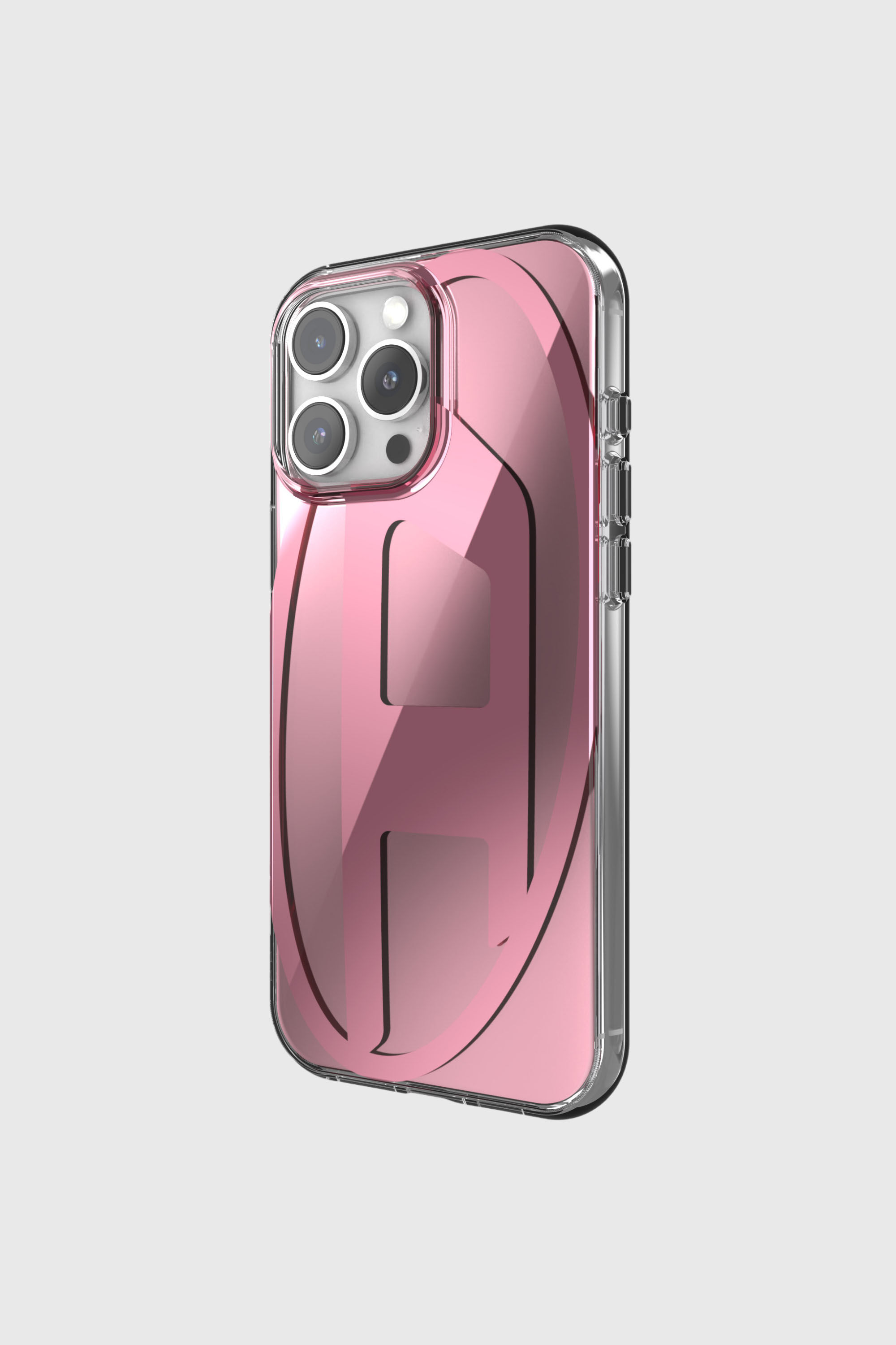 Diesel - 60166 AOP CASE, Unisex's Oval D Mirror Case for iP 16 Pro Max in ピンク / ホワイト - 3