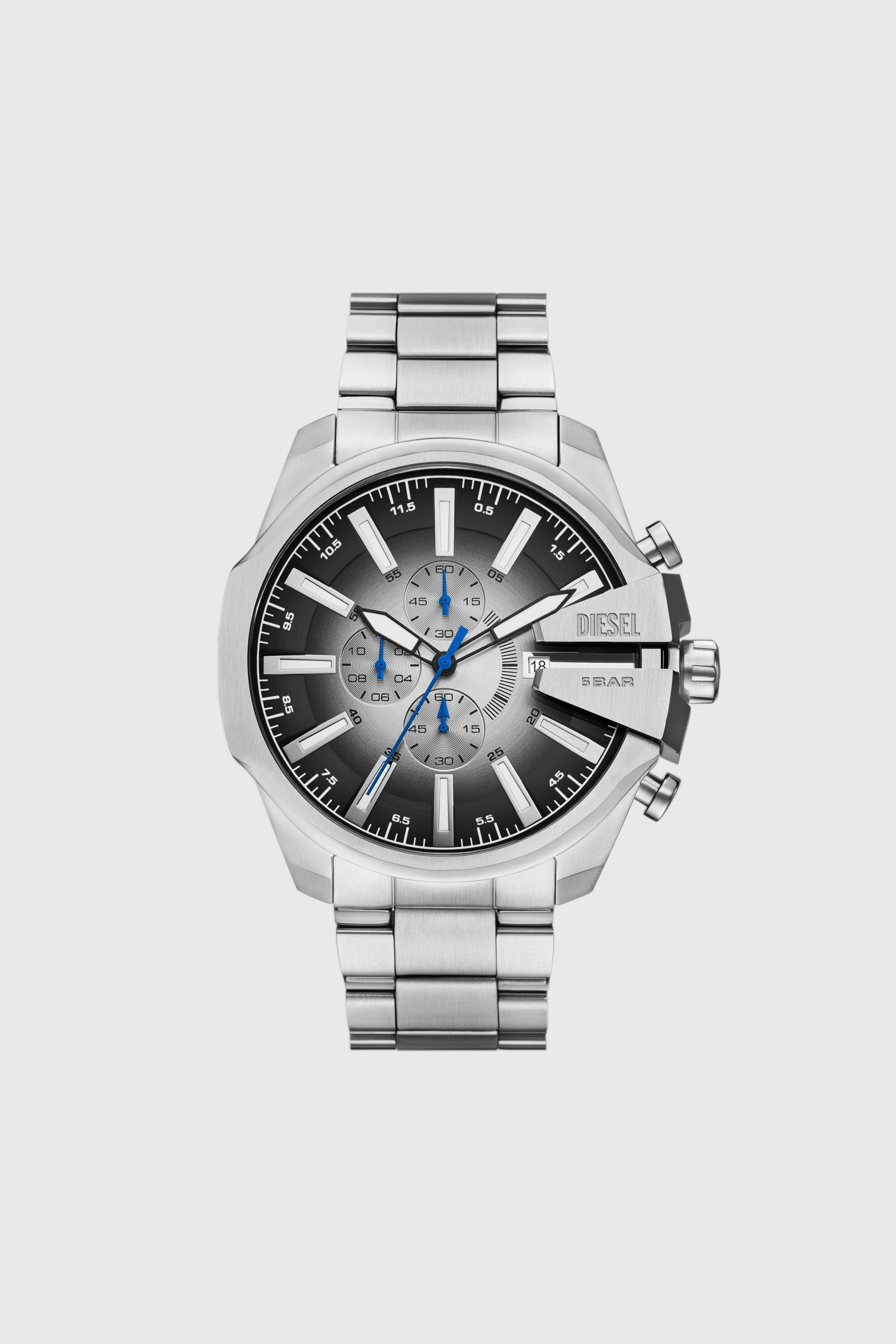 DZ4686 WATCH Mega Chief Slim Stainless Steel Watch｜シルバー