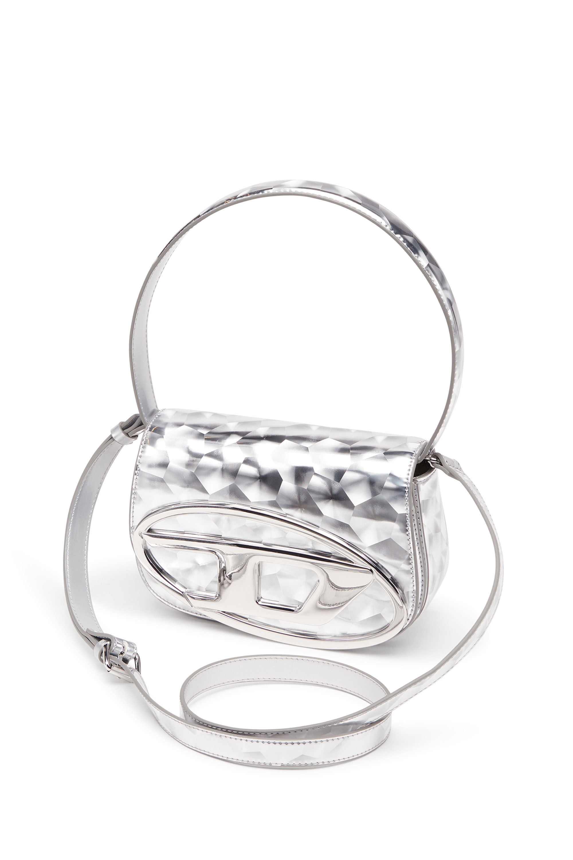Diesel - 1DR, Female's 1DR-Iconic shoulder bag with mirror effect in シルバー - 6