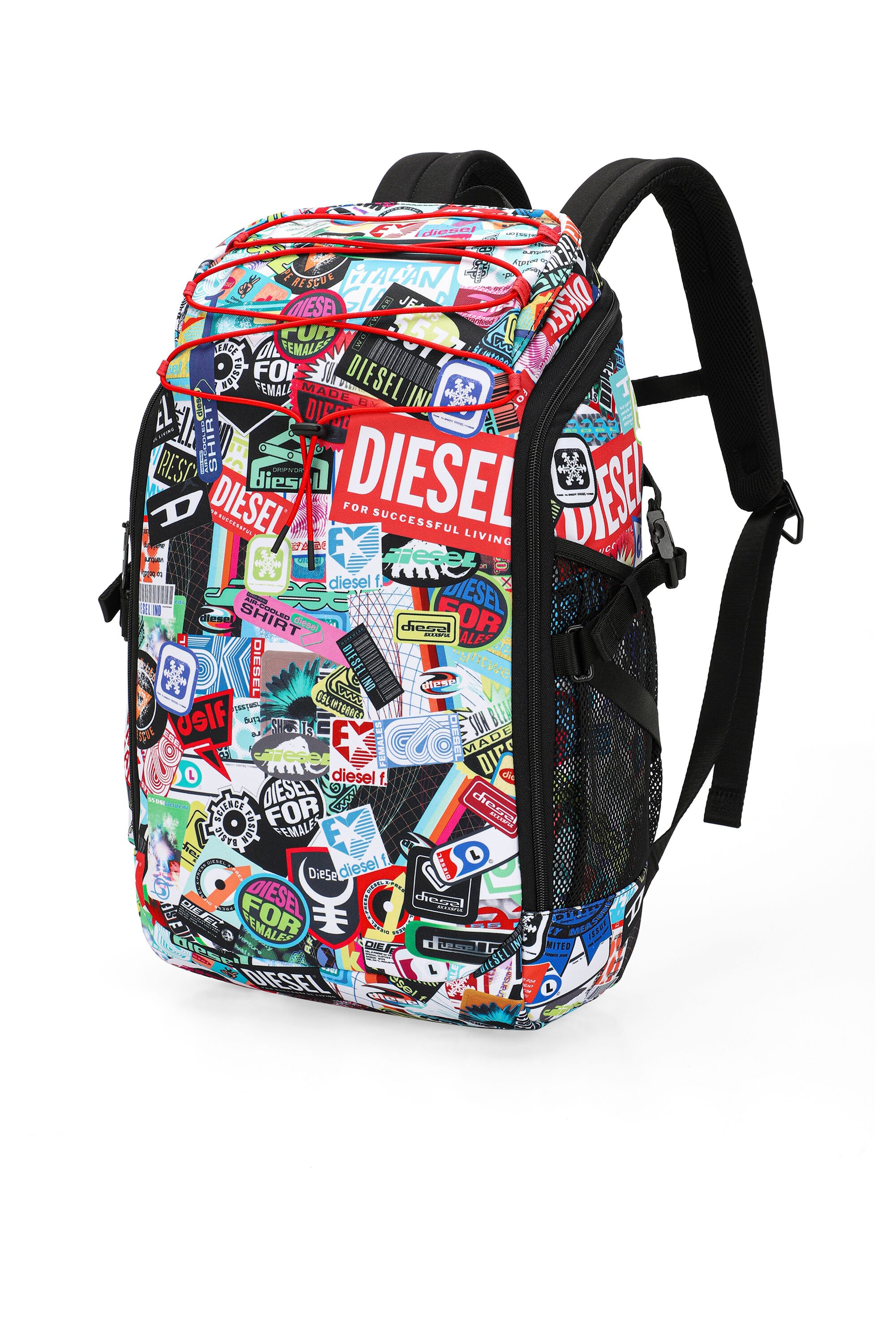 Diesel - DIESEL PC PRINTED BACKPACK-STICKERS- DSB, Unisex's Multifunctional backpack with stickers in マルチカラー - 5