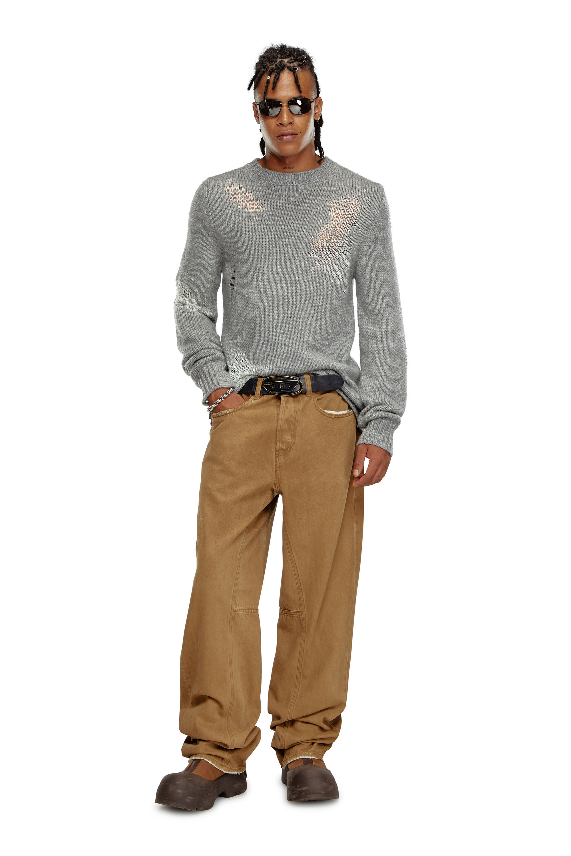 Diesel - Male's Relaxed Jeans 2001 D-Macro 09J82, ライトブラウン - 1