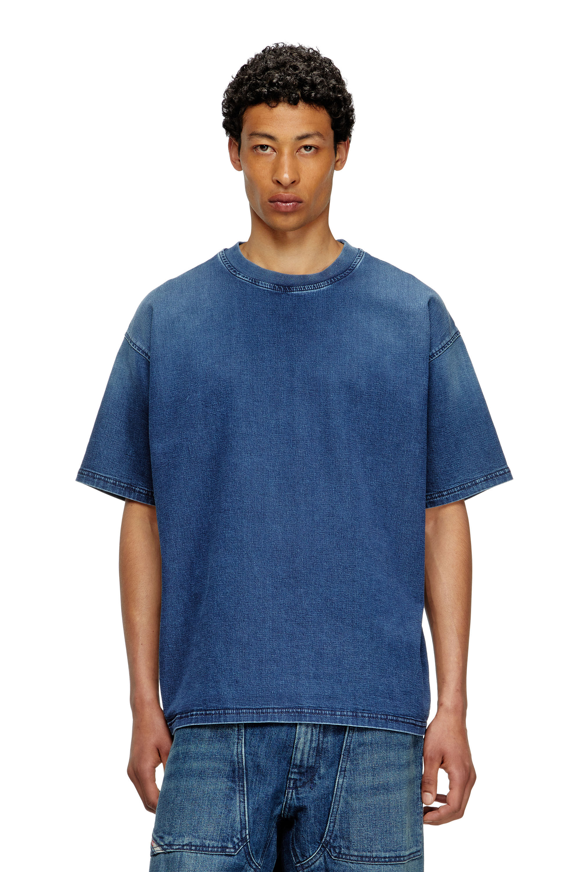 DIESEL 半袖Tシャツ 青 DIESEL - ディーゼル DIESEL 半袖Tシャツ ロゴTシャツ 半袖