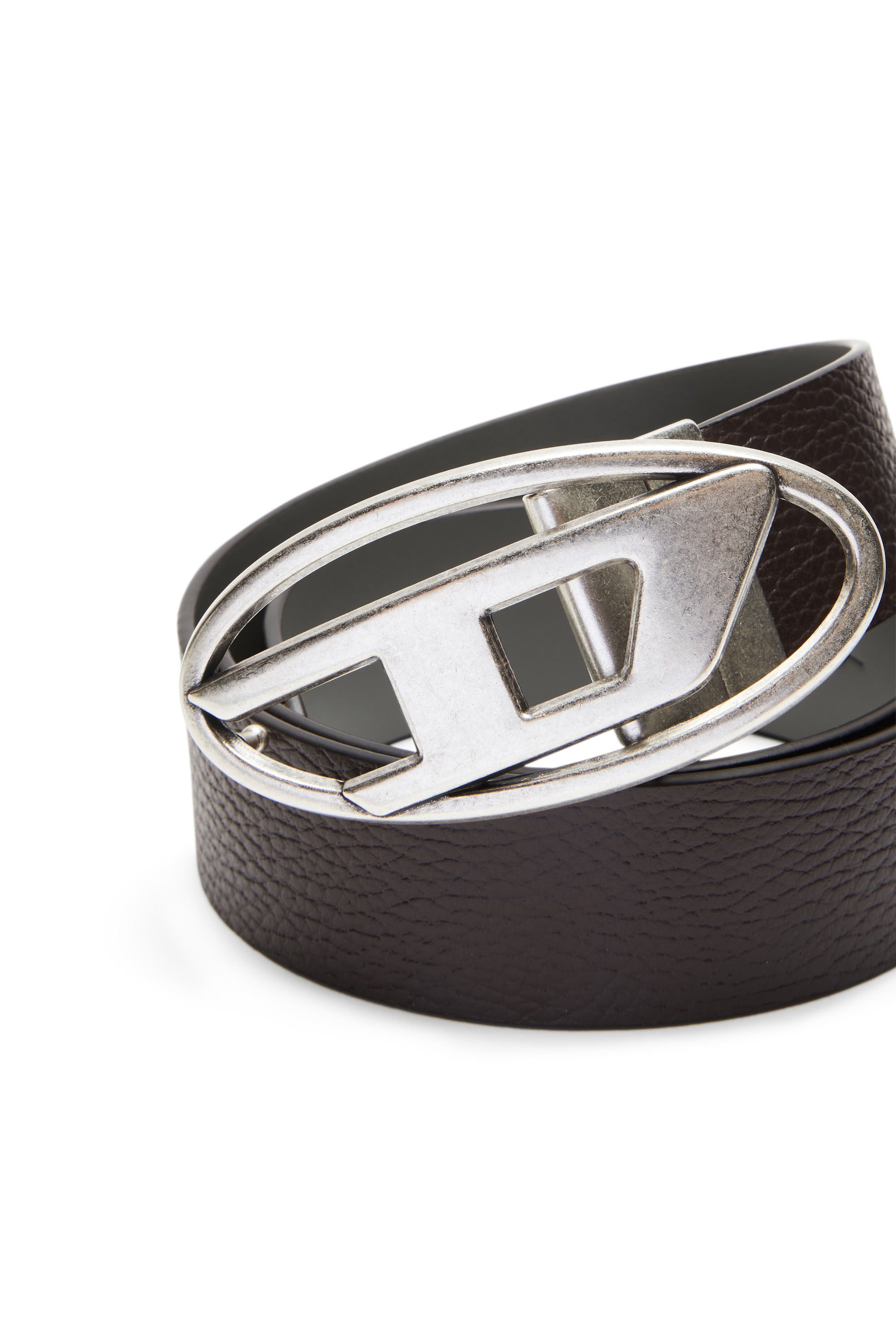 Diesel - B-1DR REV II, Male's Reversible leather belt in ダークブラウン - 3