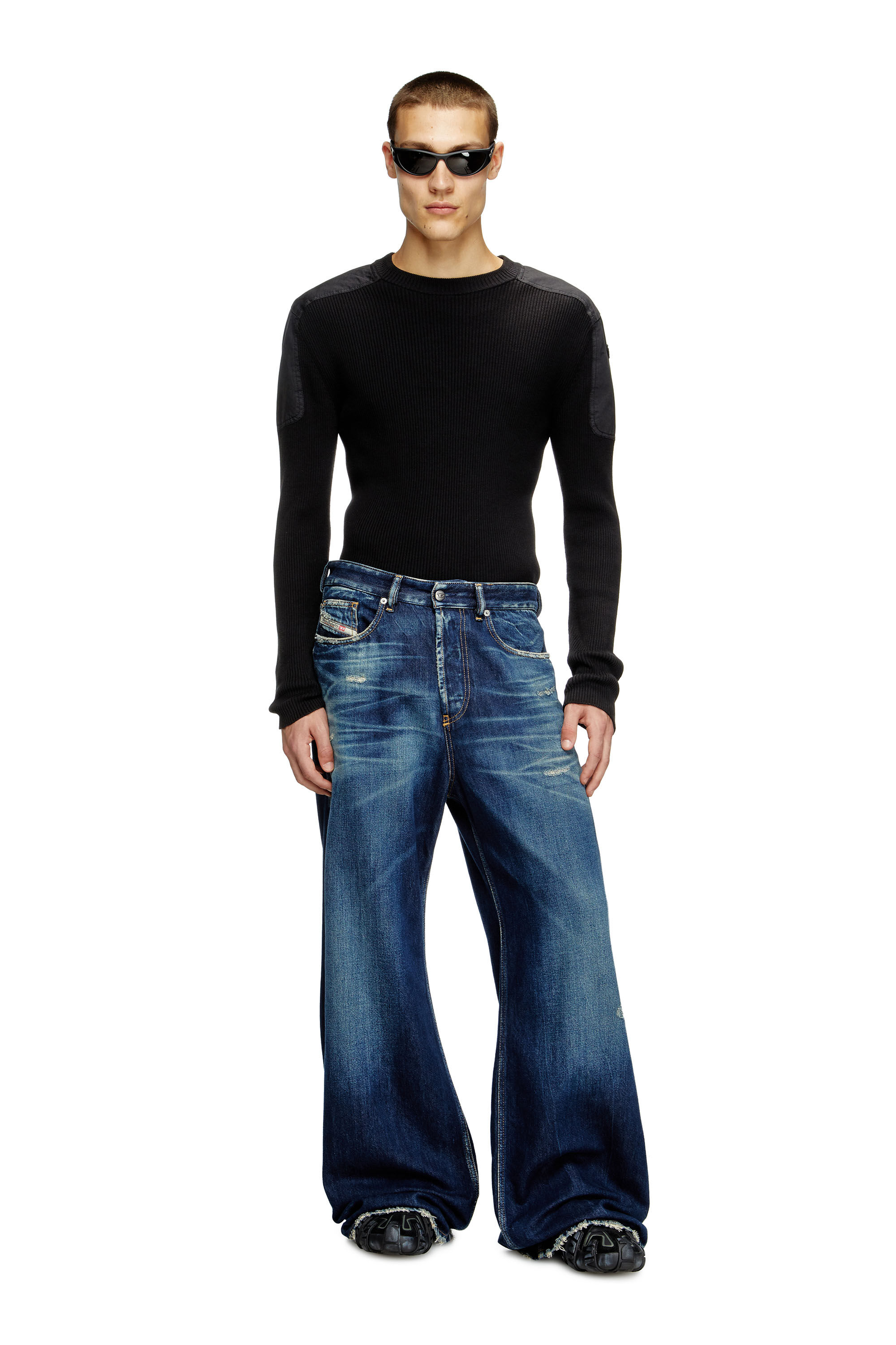 Diesel - Male's Relaxed Jeans D-Rise 09M06, ダークブルー - 1