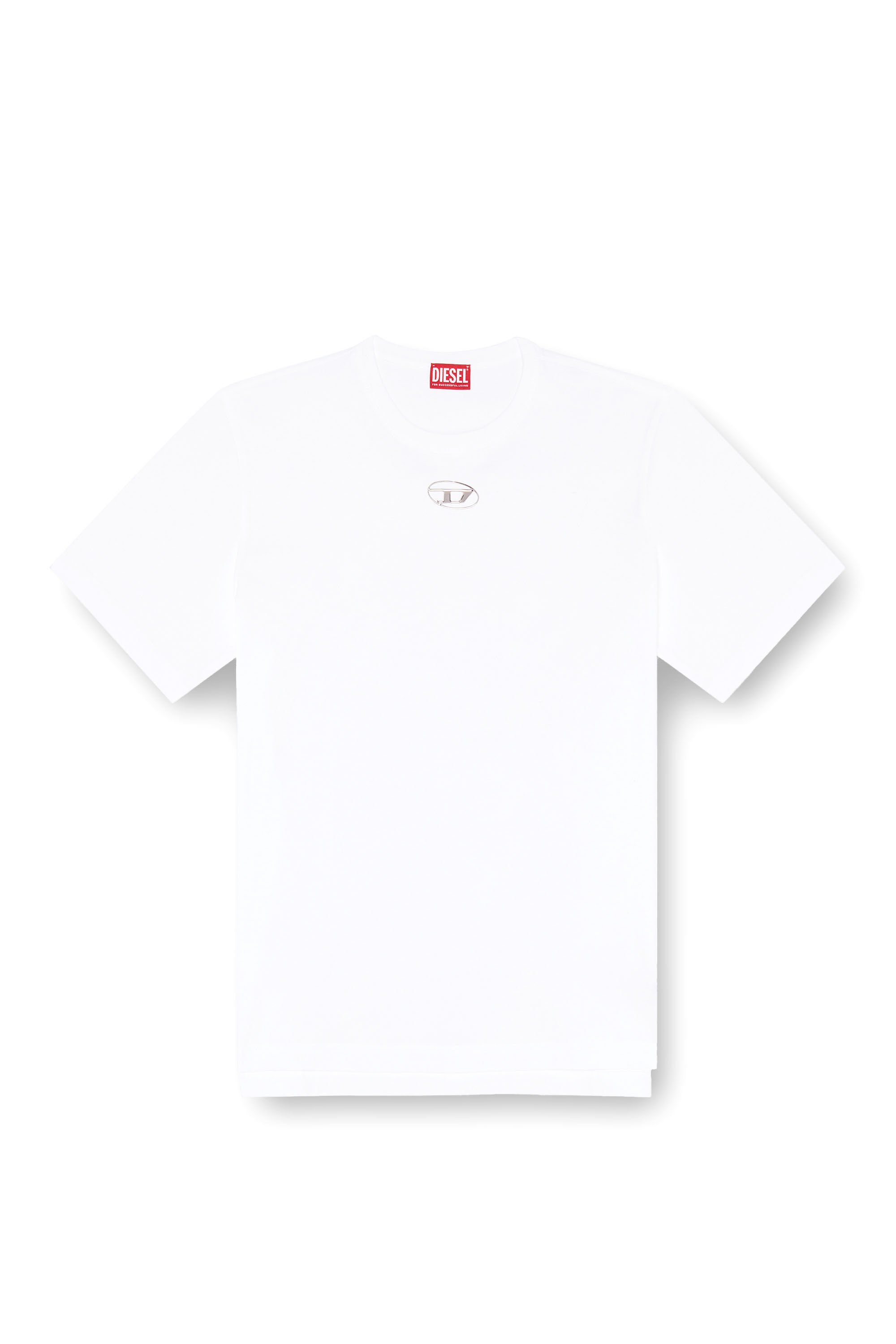 Diesel - T-JUST-OD, Male's TシャツロゴオーバルD in ホワイト - 2