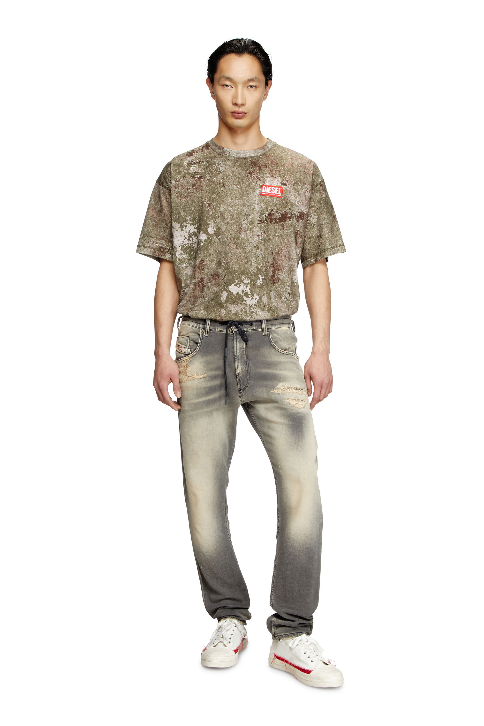 Diesel - Male's Regular 2030 D-Krooley Joggjeans® 068PF, ライトグレー - 1