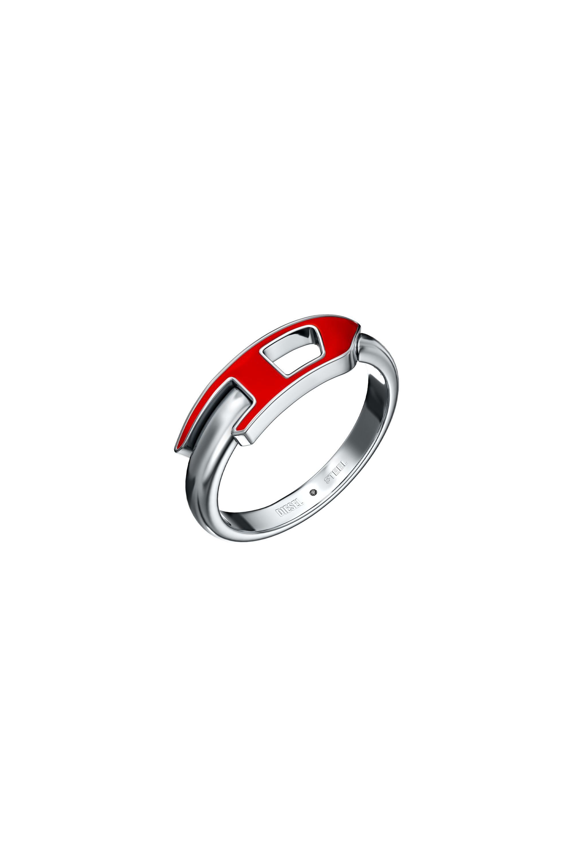 Diesel - DX1688040 JEWELLERY, Unisex's Stainless steel band ring in シルバー/ブルー - 1