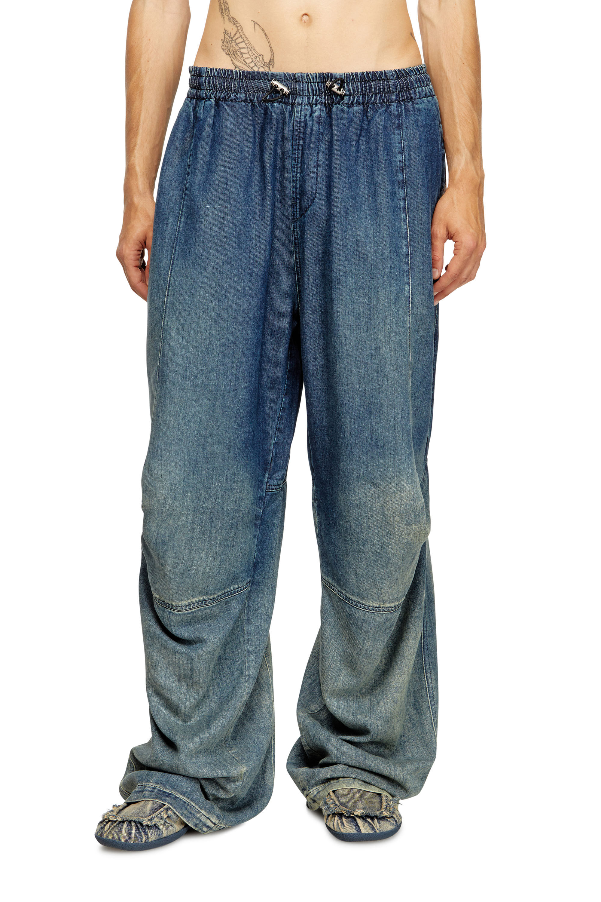 Diesel - Male's Relaxed Jeans D-Pari 068TC, ダークブルー - 3