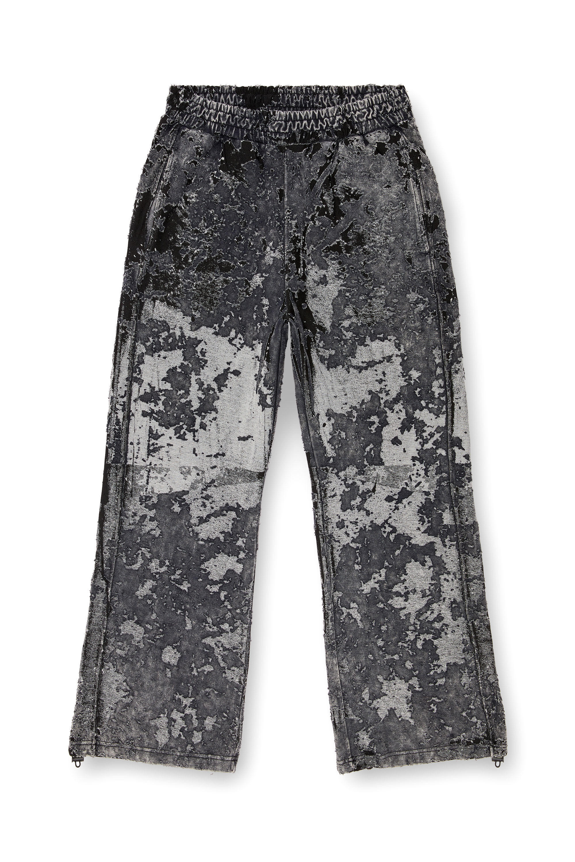 P-MARTIS-SHOW Burnout track pants with camo effect｜ブラック｜メンズ｜DIESEL