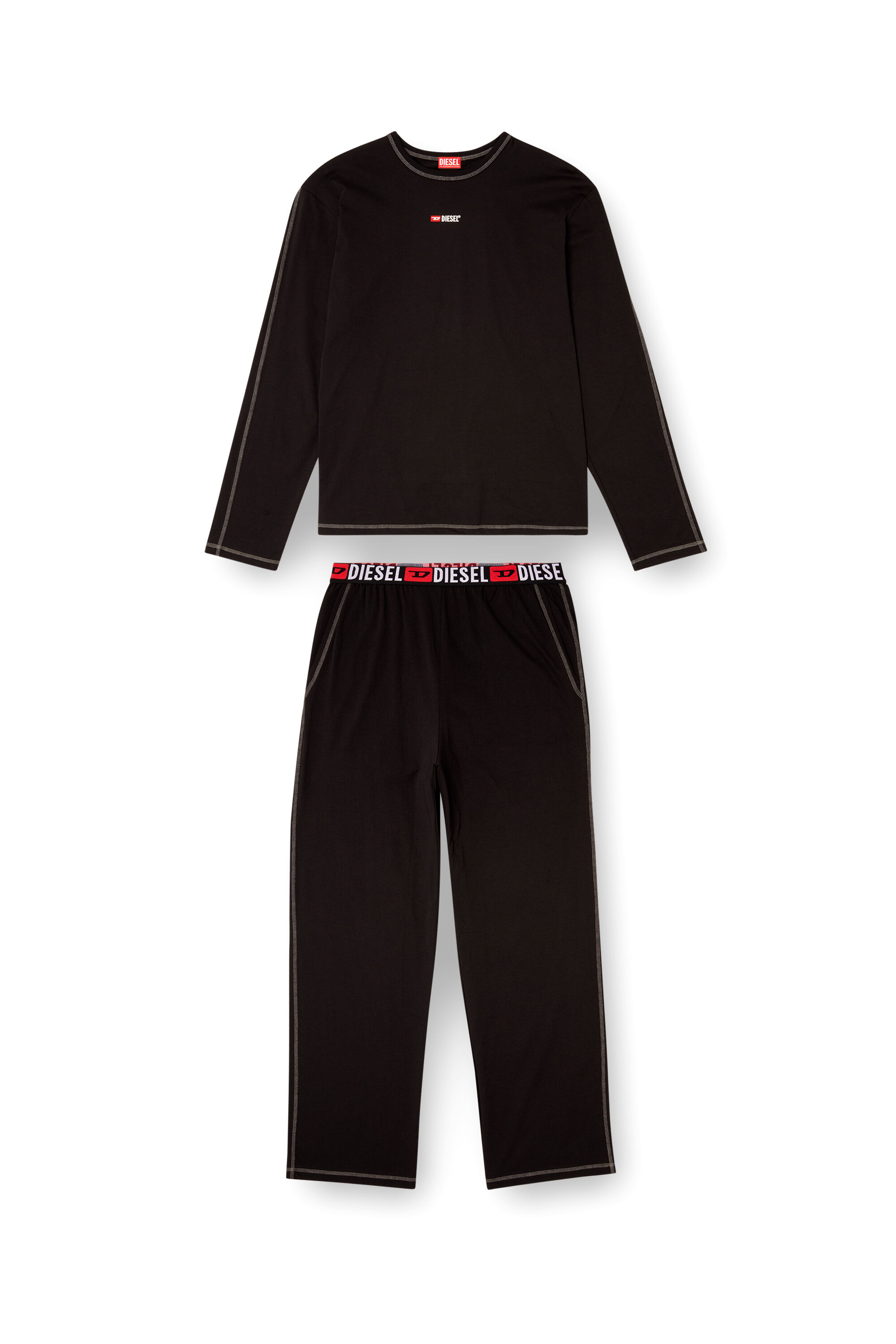 洗練されたデザイン　DIESEL　SET-NOLAN-D-CORE 黒　XL SET-NOLAN-D-CORE パジャマ｜ブラック｜メンズ｜DIESEL