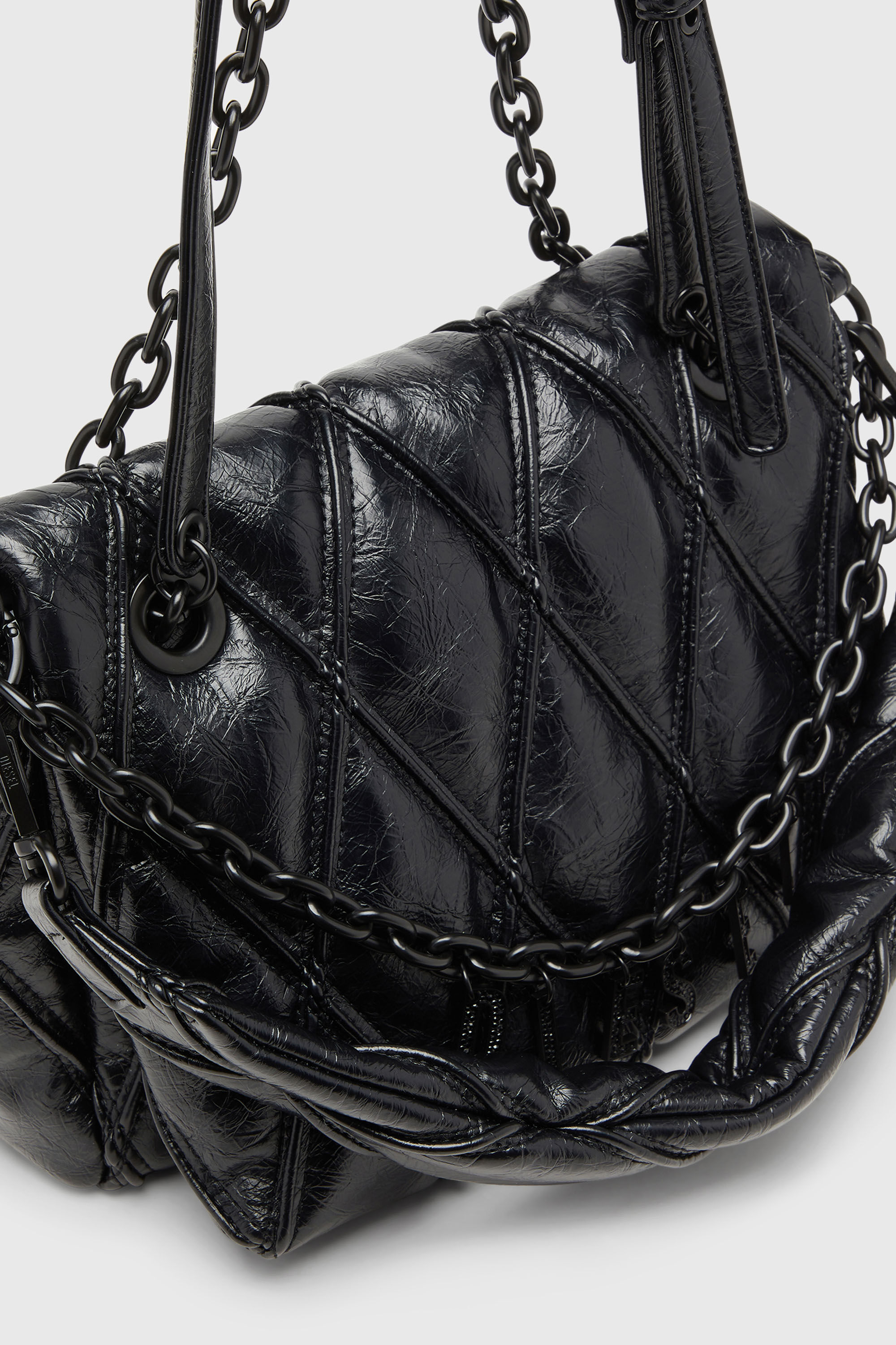 Diesel - CHARM-D SHOULDER M, Female's ショルダーバッグ M in ブラック - 7