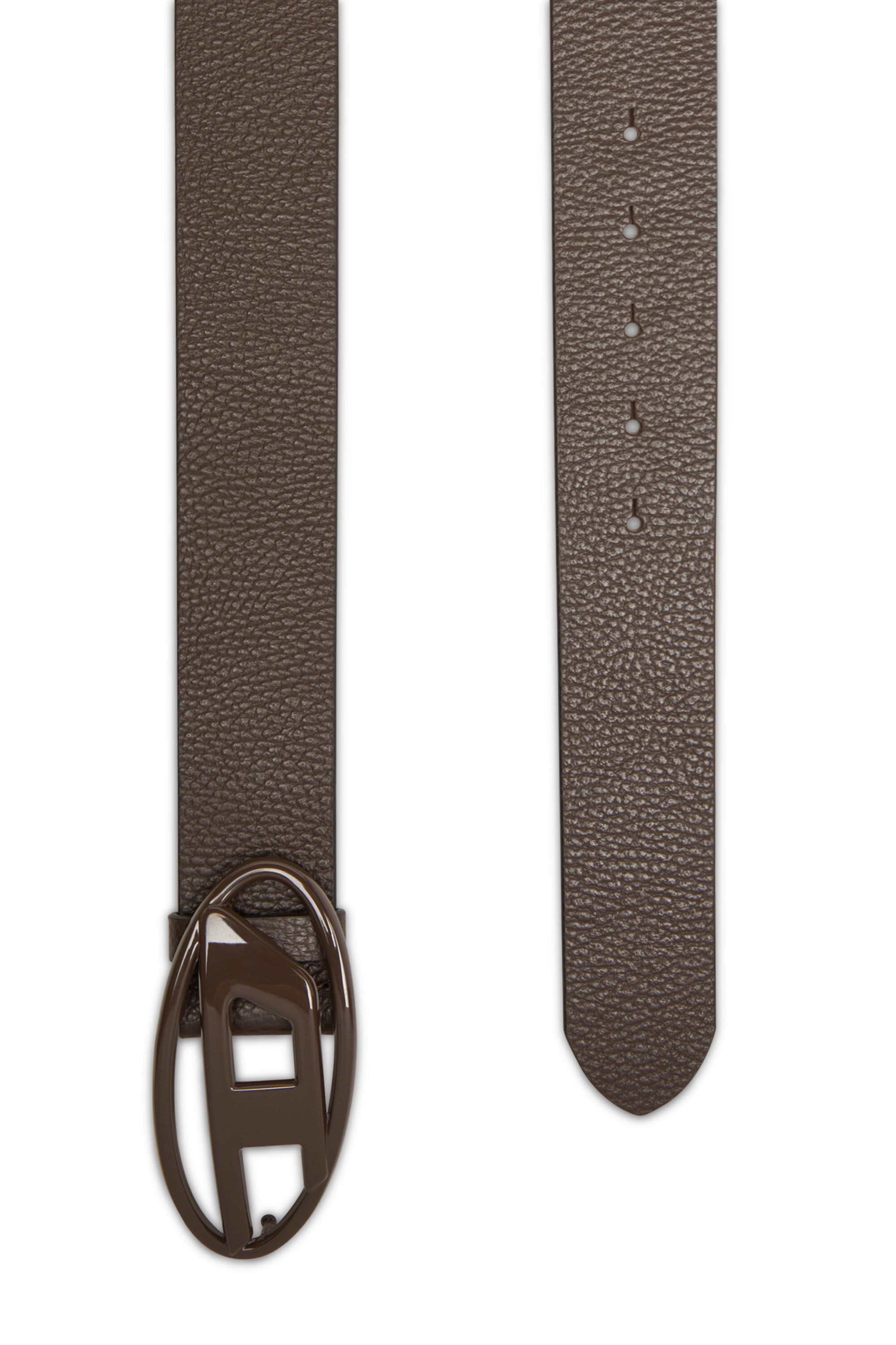 Diesel - B-1DR, Unisex's Leather belt with matte buckle in ブラウン - 2