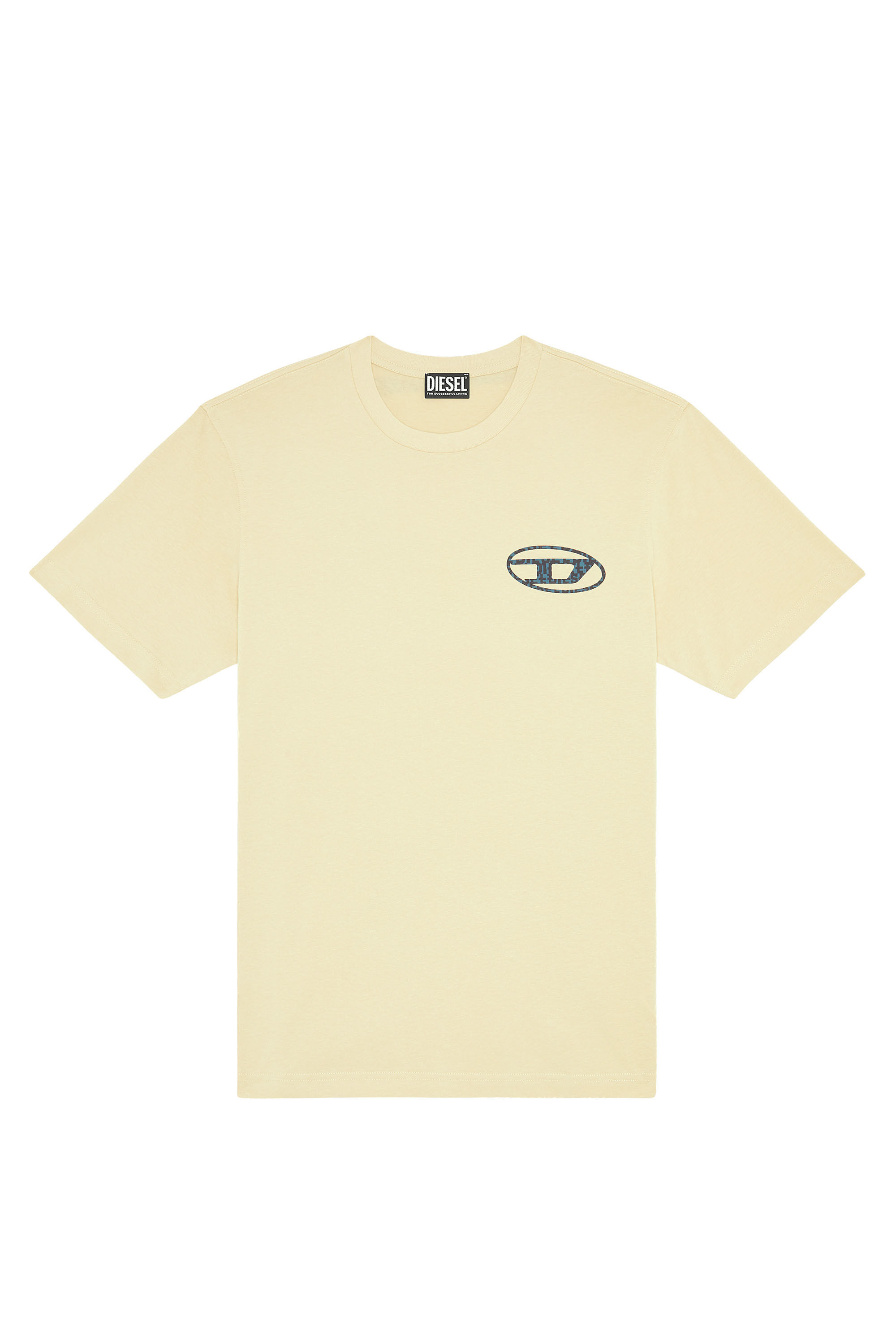 Diesel - T-JUST-D-MON, Male's Tシャツ モノグラム in ベージュ - 2