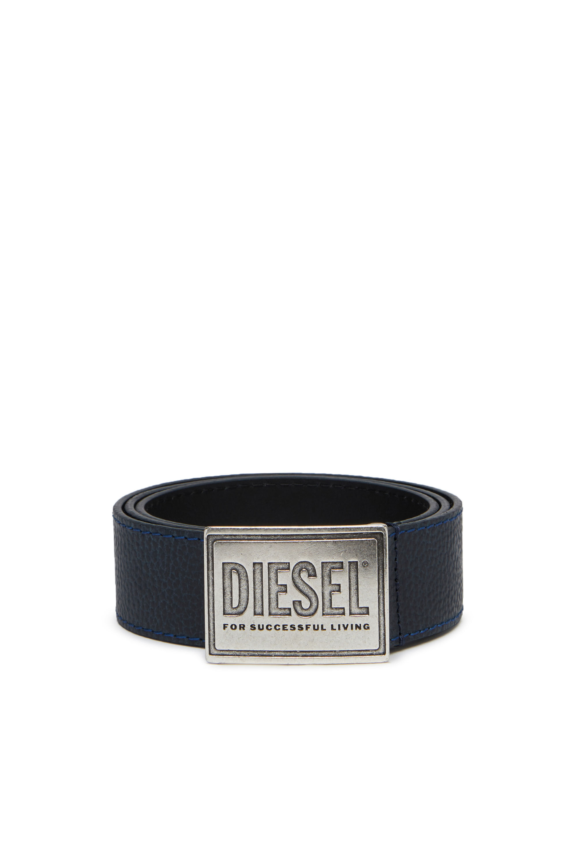 Diesel - B-GRAIN II, Male's レザーベルト in ブルー - 1