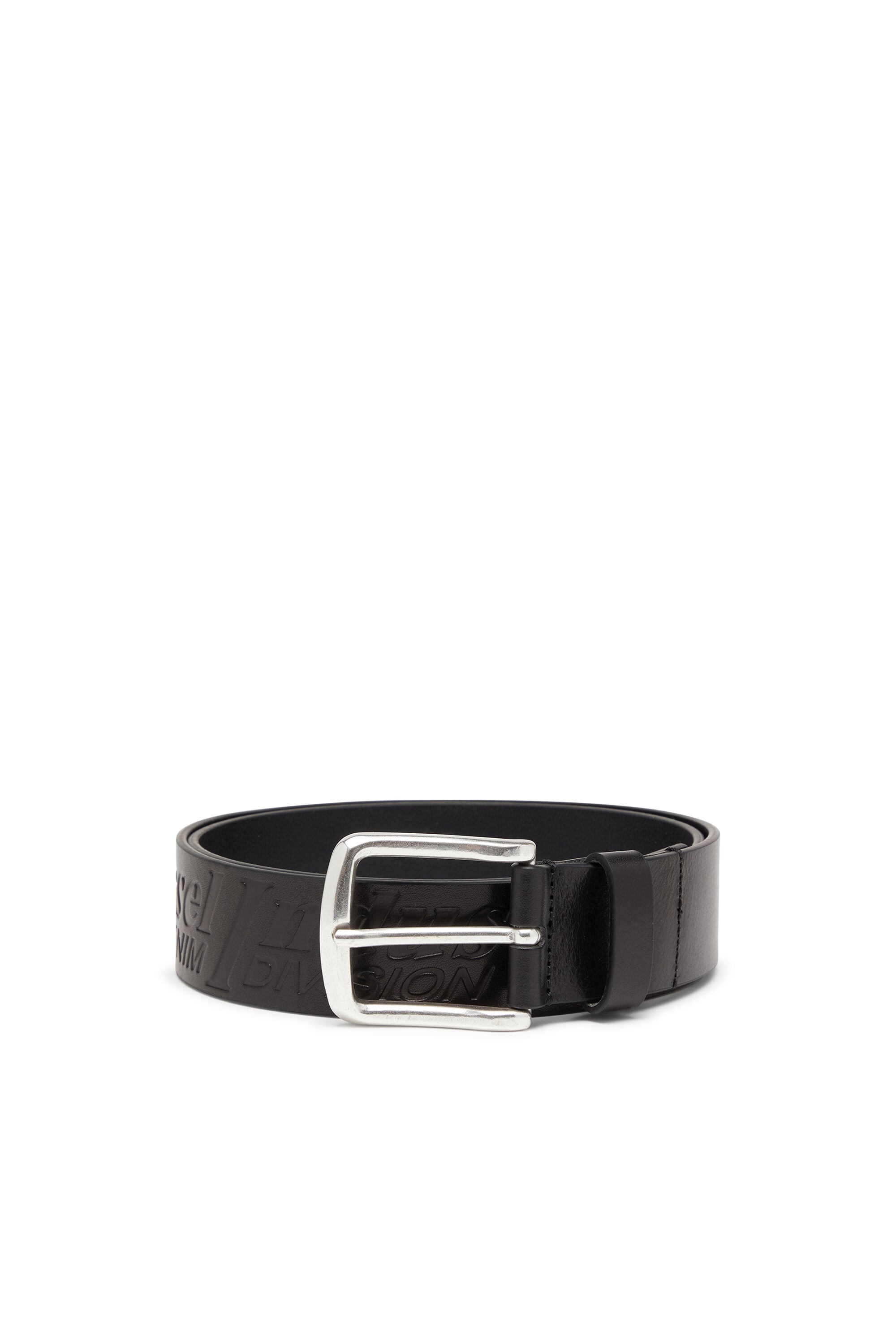 B-FLAG-D EMBOSSED レザーベルト｜ブラック｜メンズ｜DIESEL
