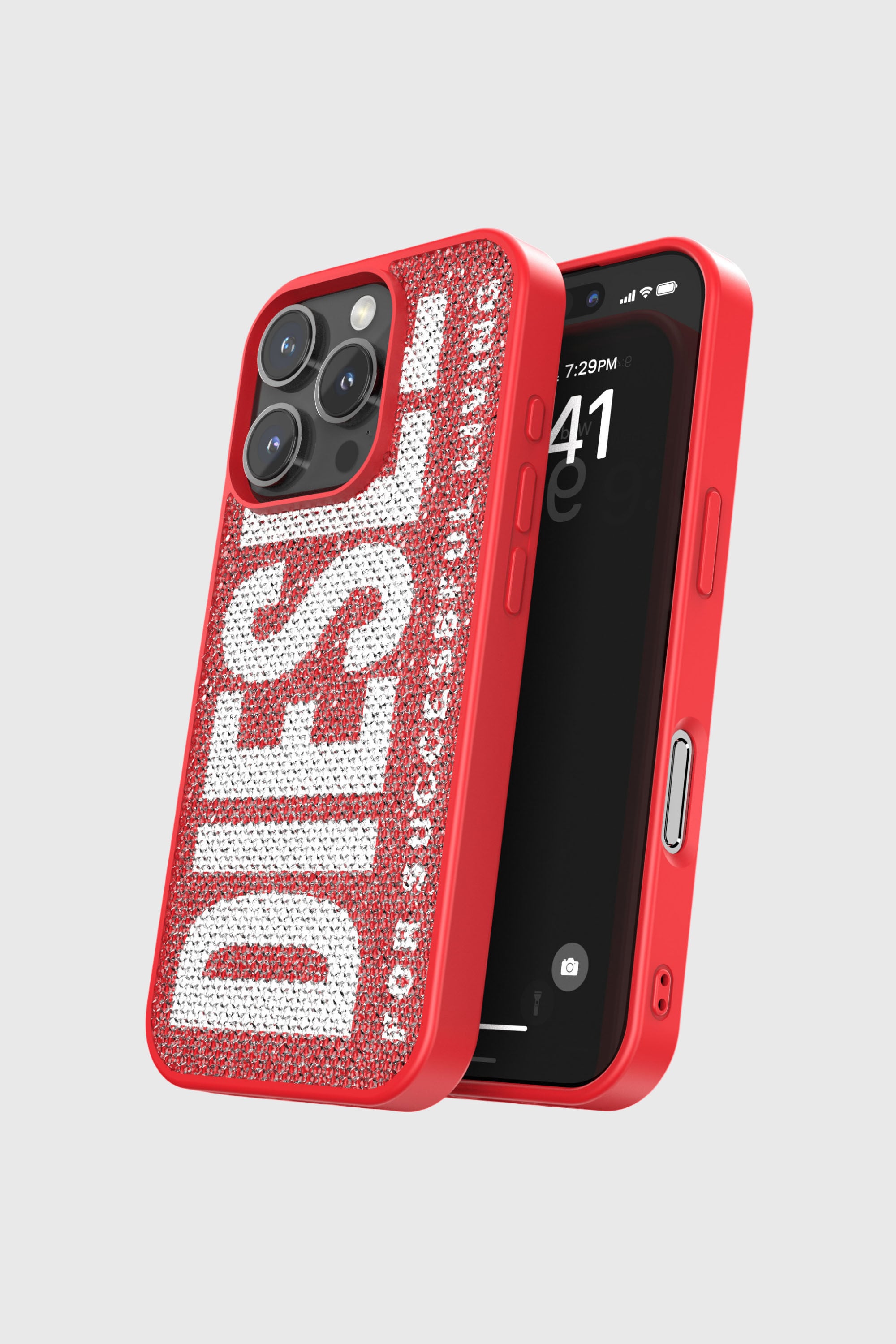 60188 MOULDED CASE Swarovski Crystal Case for iP 16 Pro｜レッド