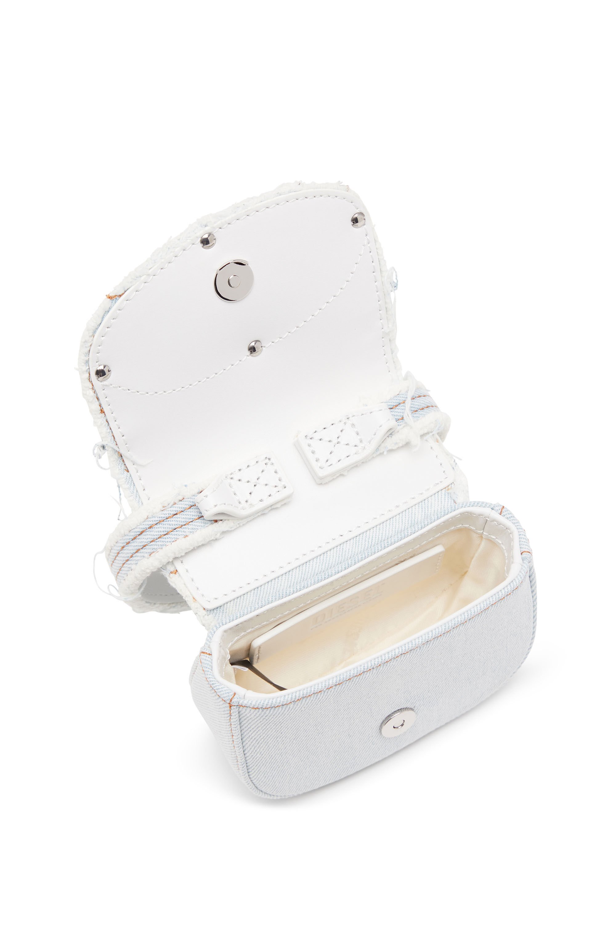 Diesel - 1DR XS, Female's 1DR XS-Iconic mini bag in denim and leather in ライトブルー - 5