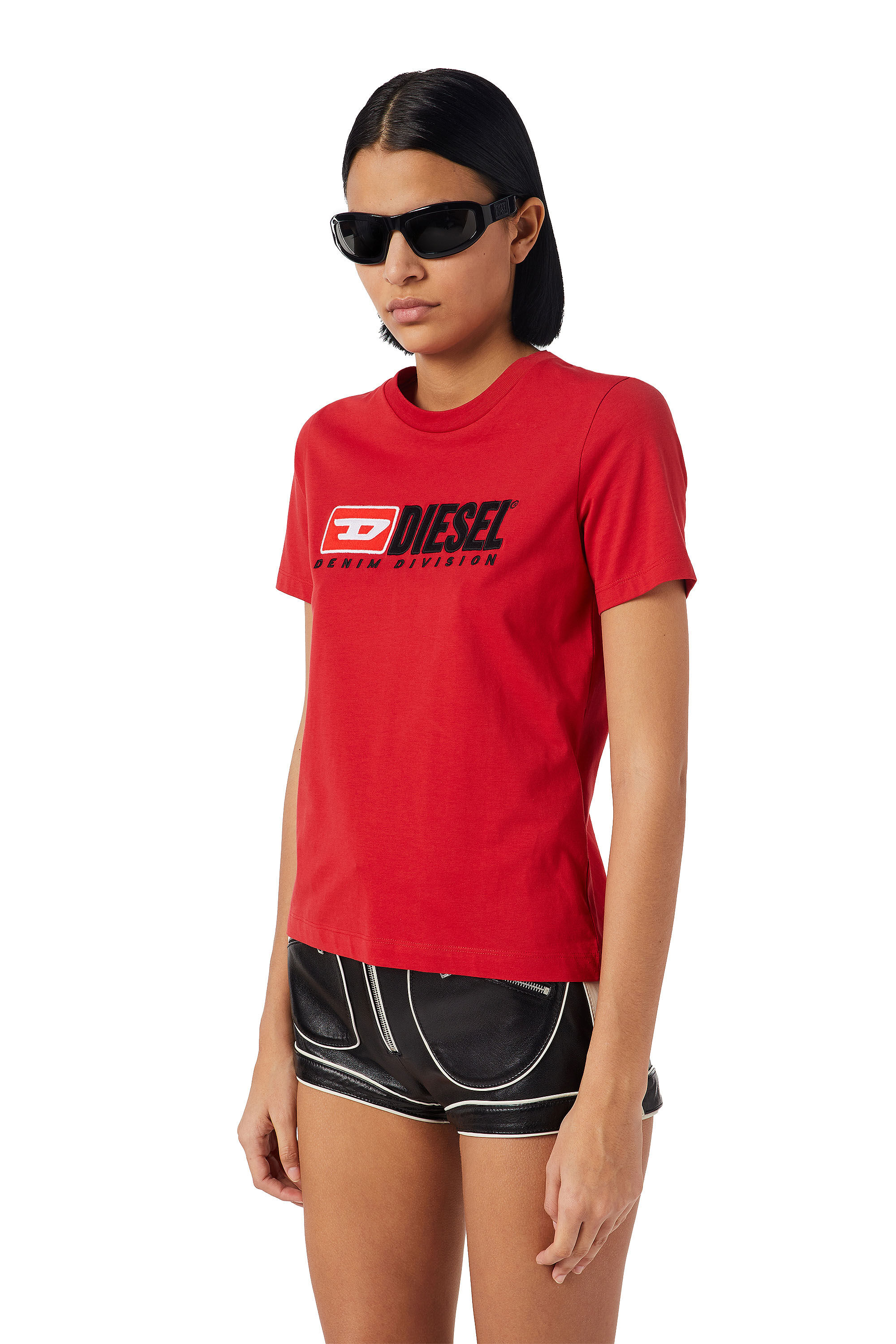 Diesel - T-REG-DIV, Female's 半袖 Tシャツ in レッド - 6