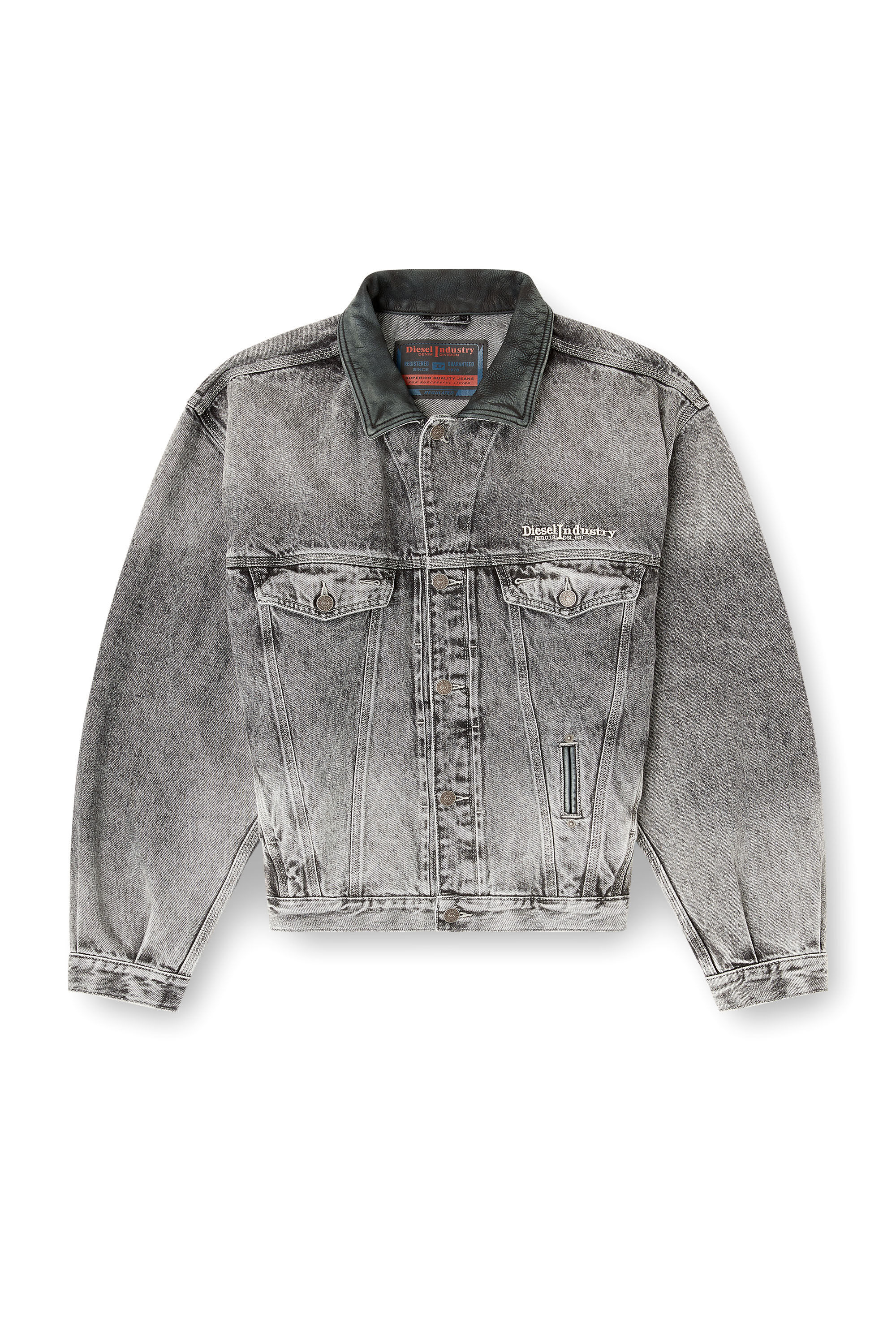 Diesel - D-DENVER-S, Unisex's デニムジャケット in グレー - 2