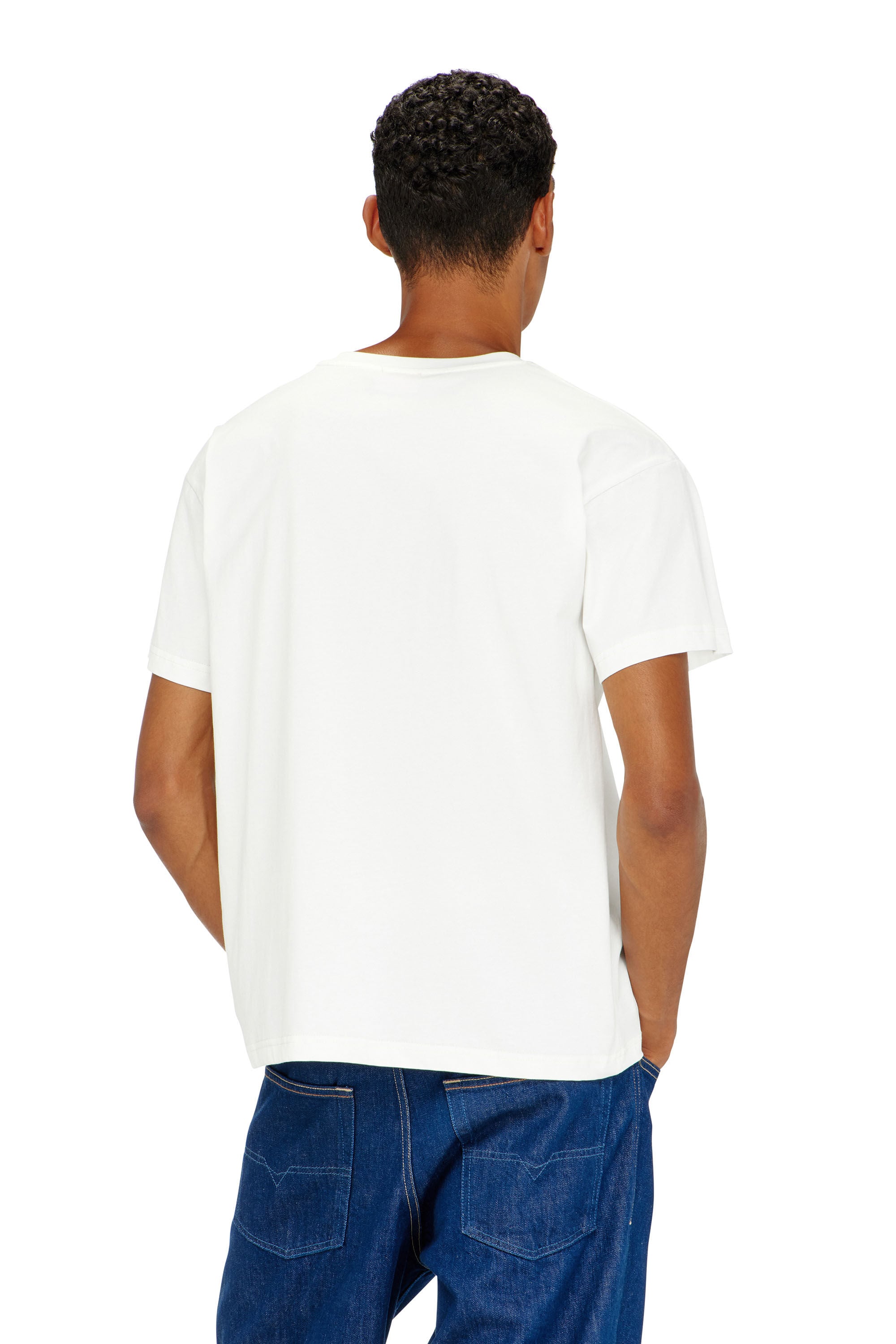Diesel - T-NORM-PIPING, Male's Tシャツ in ホワイト - 4