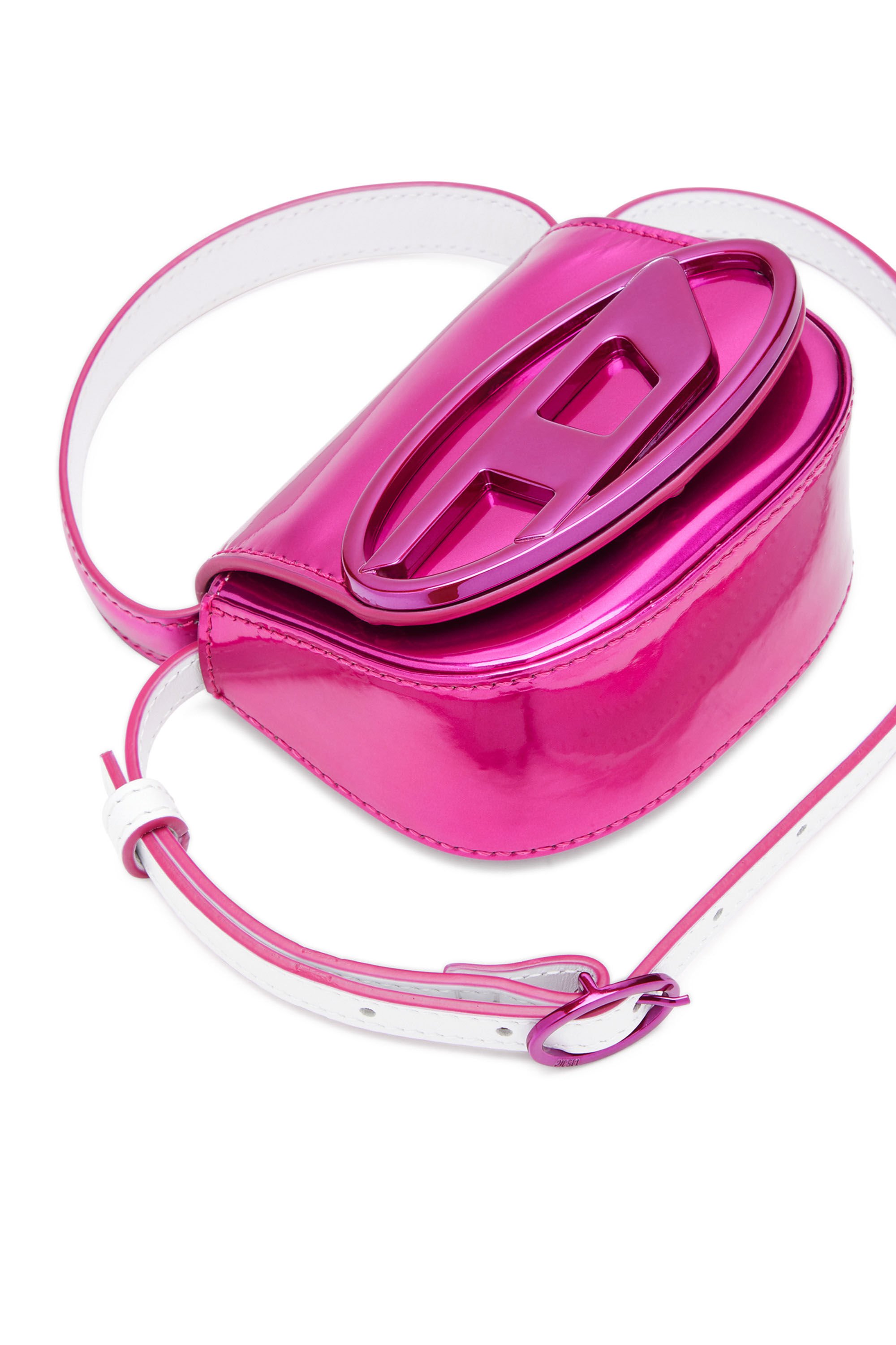 Diesel - 1DR XS, Female's レディース レザー ミニクロスボディバッグ in ホットピンク - 5
