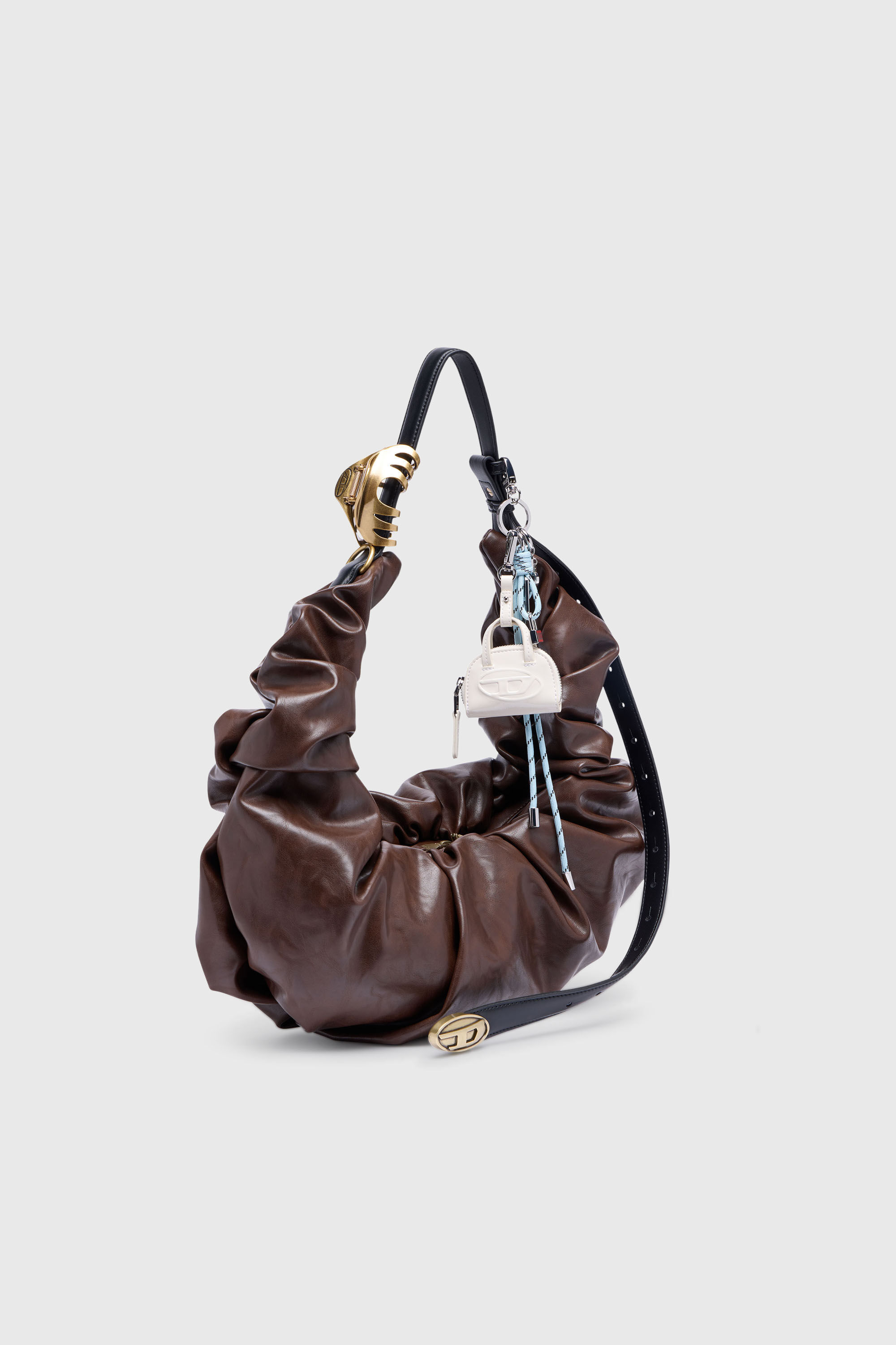 GRAB-D HOBO L ホーボーバッグ L｜ブラウン｜ウィメンズ｜DIESEL