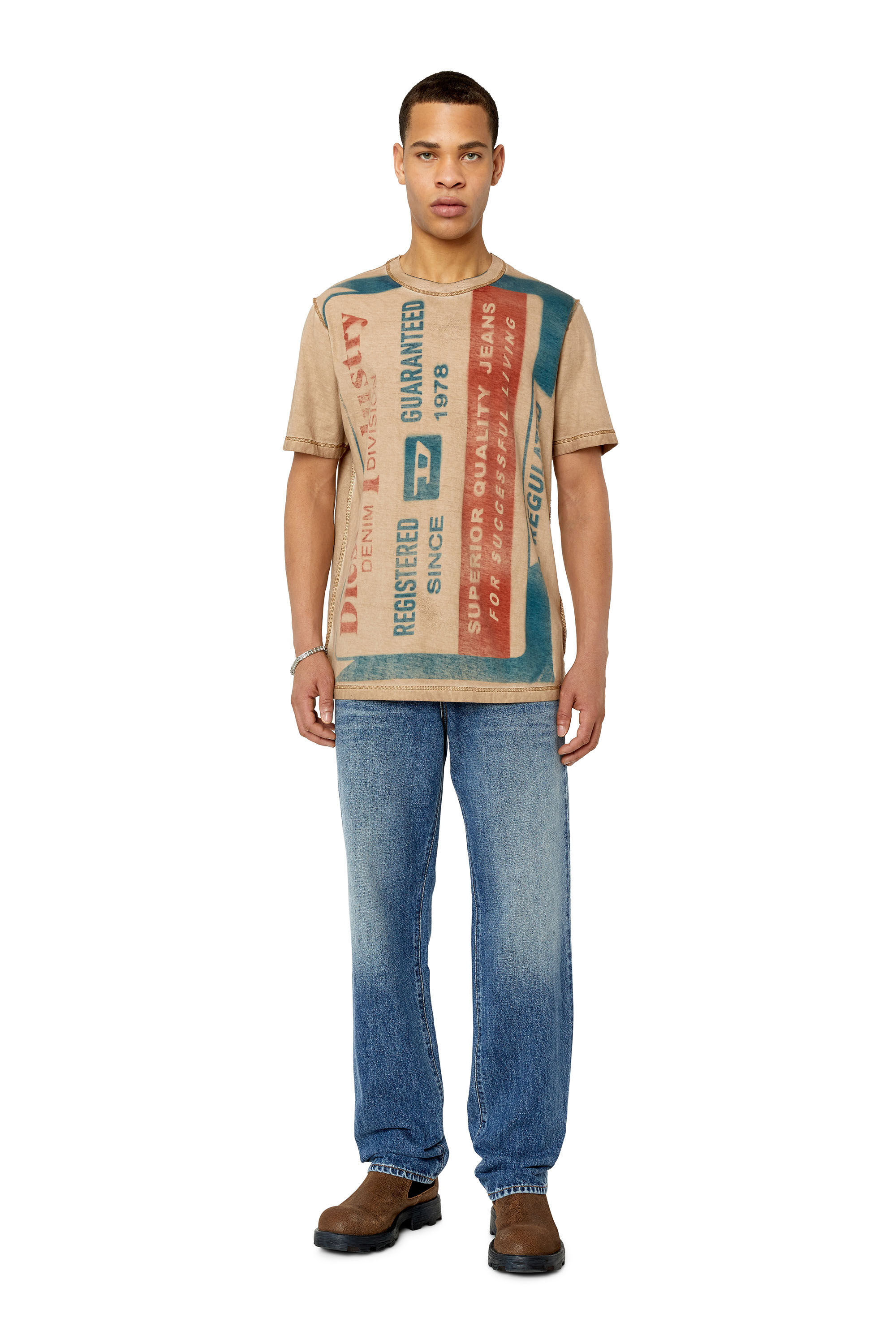 Diesel - D-HAMMER LCH, Male's カウレザー エラスティック チェルシーブーツ - D-Hammer LCH in Brown - 1