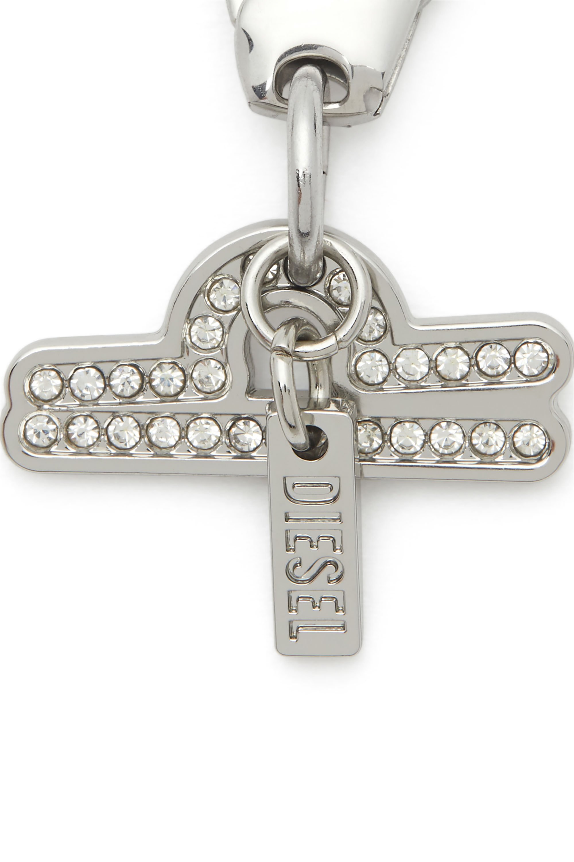 Diesel - CHARM LIBRA, Unisex's Metal Libra charm with rhinestones in シルバー - 2