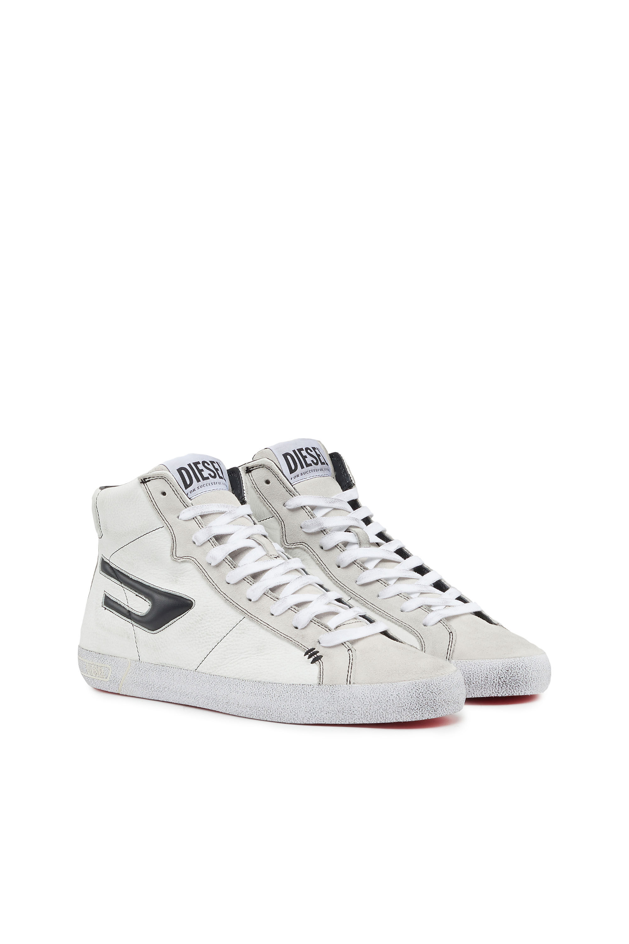Diesel - S-LEROJI MID, Male's ハイカットスニーカー ロゴ - S-Leroji Mid in ホワイト - 3