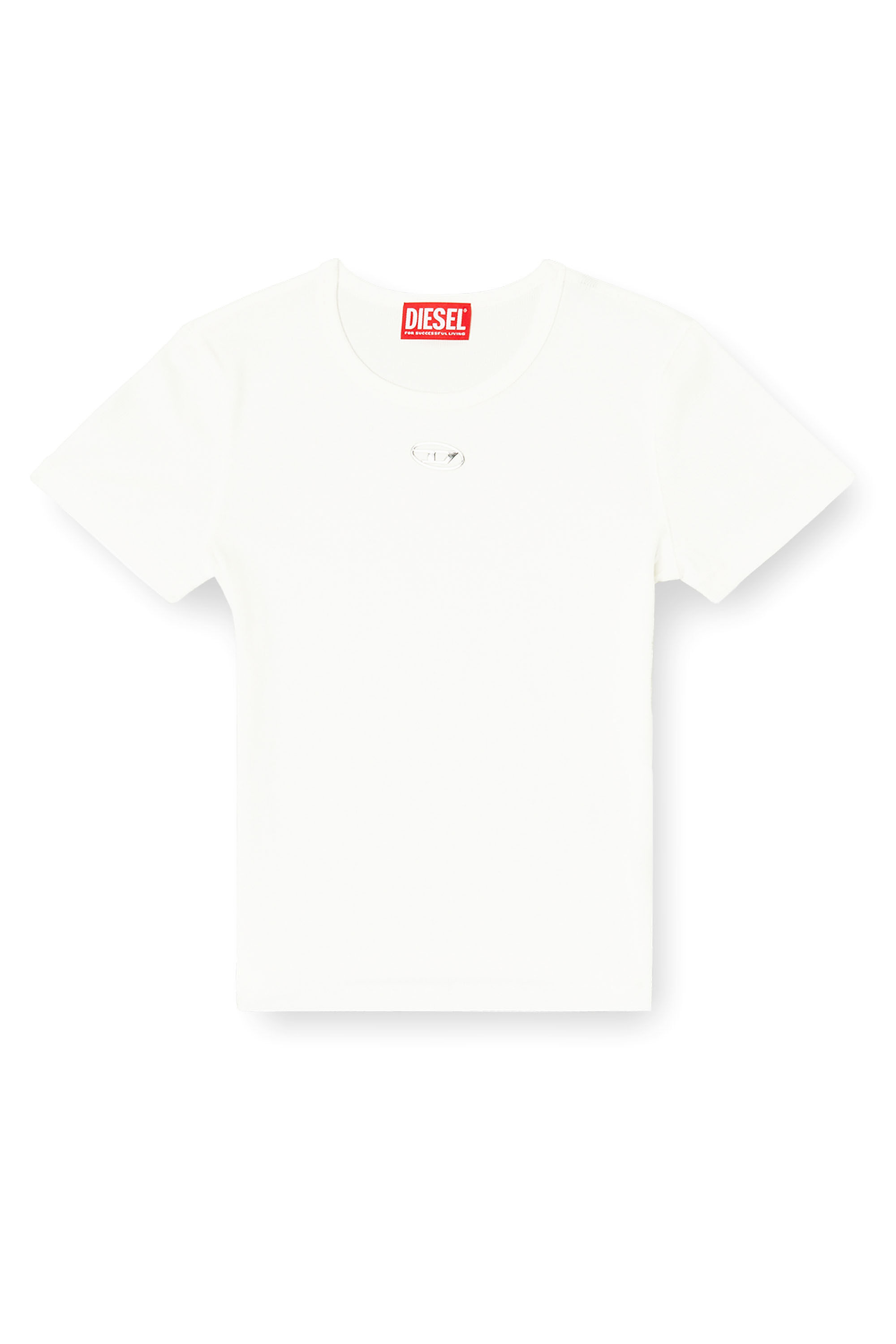 T-ELE-LONG-OD 半袖トップ｜ホワイト｜ウィメンズ｜DIESEL