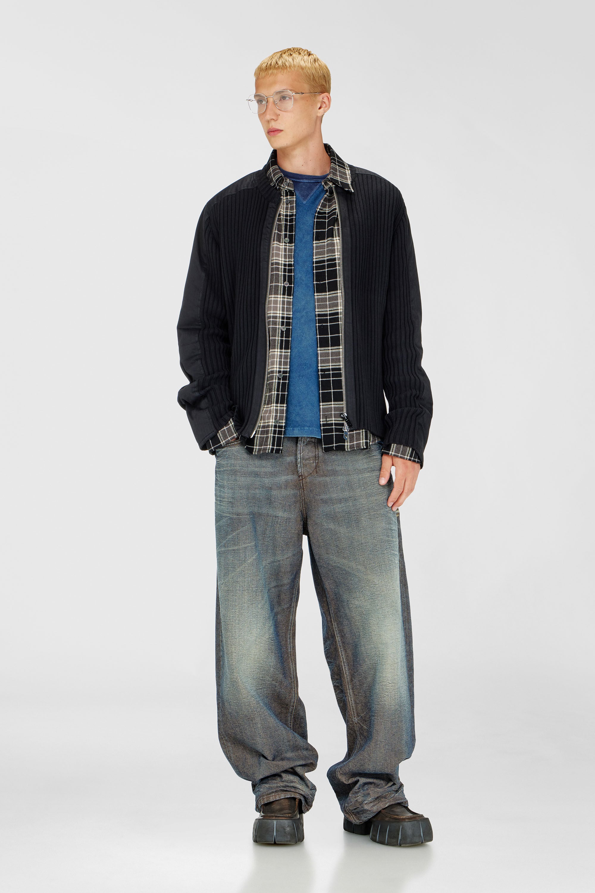 DIESEL ニットカーディガン S ブラック K-MATTY ジップカーディガン｜ブラック｜メンズ｜DIESEL