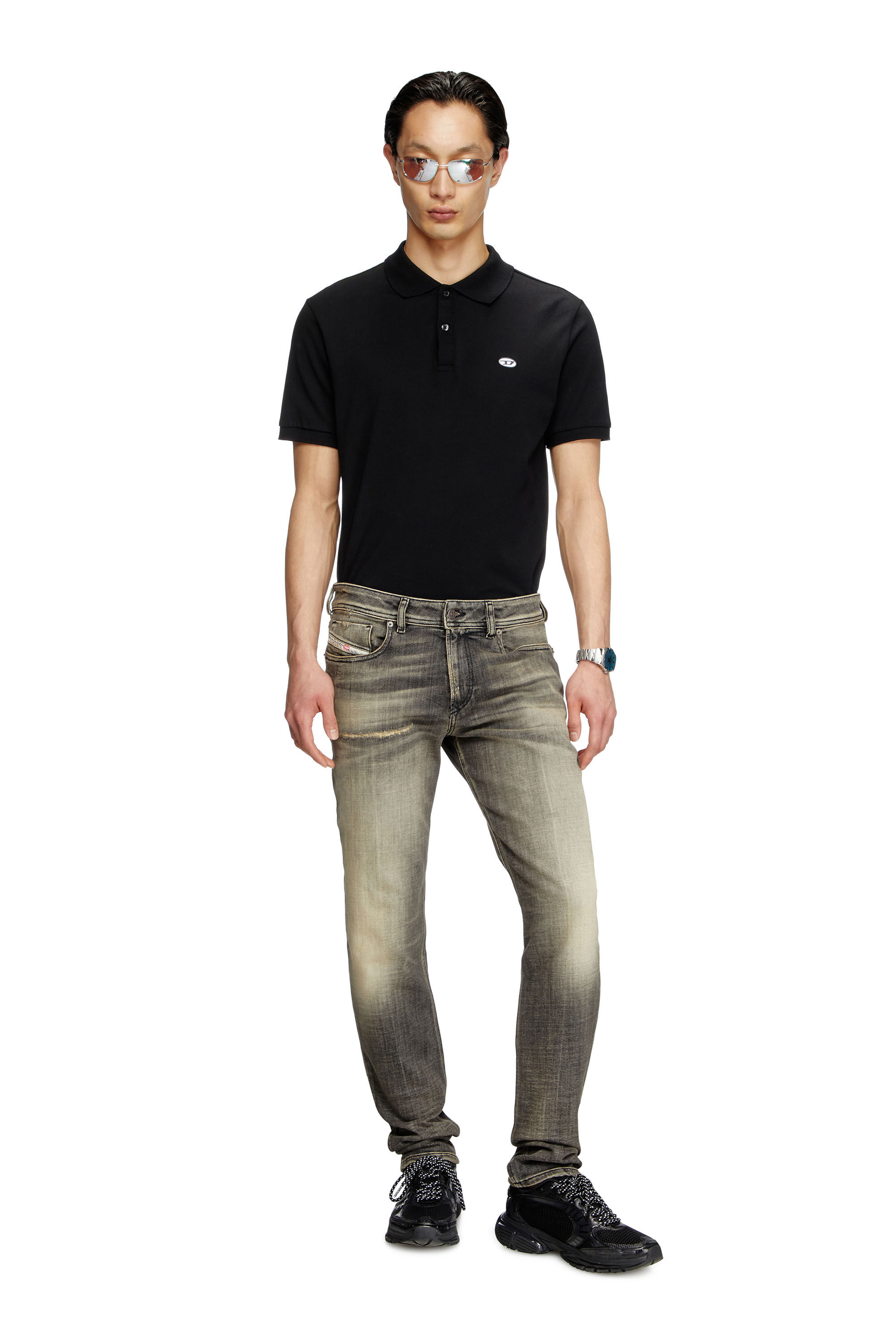 Diesel - Male's Skinny Jeans 1979 Sleenker 09K54, ブラック/ダークグレー - 1