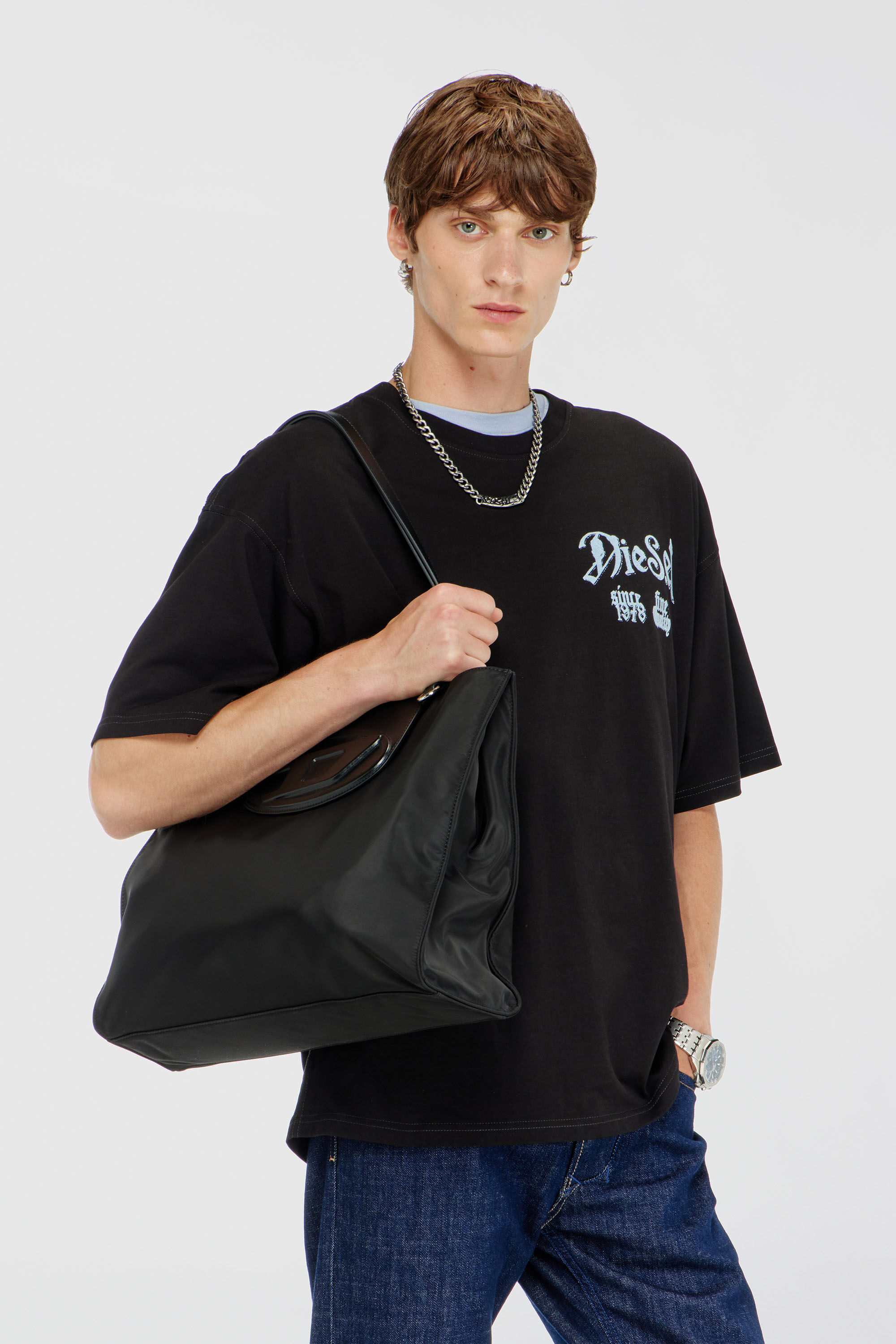 Diesel - T-BOXT-AA2, Male's Tシャツ in ブラック - 3