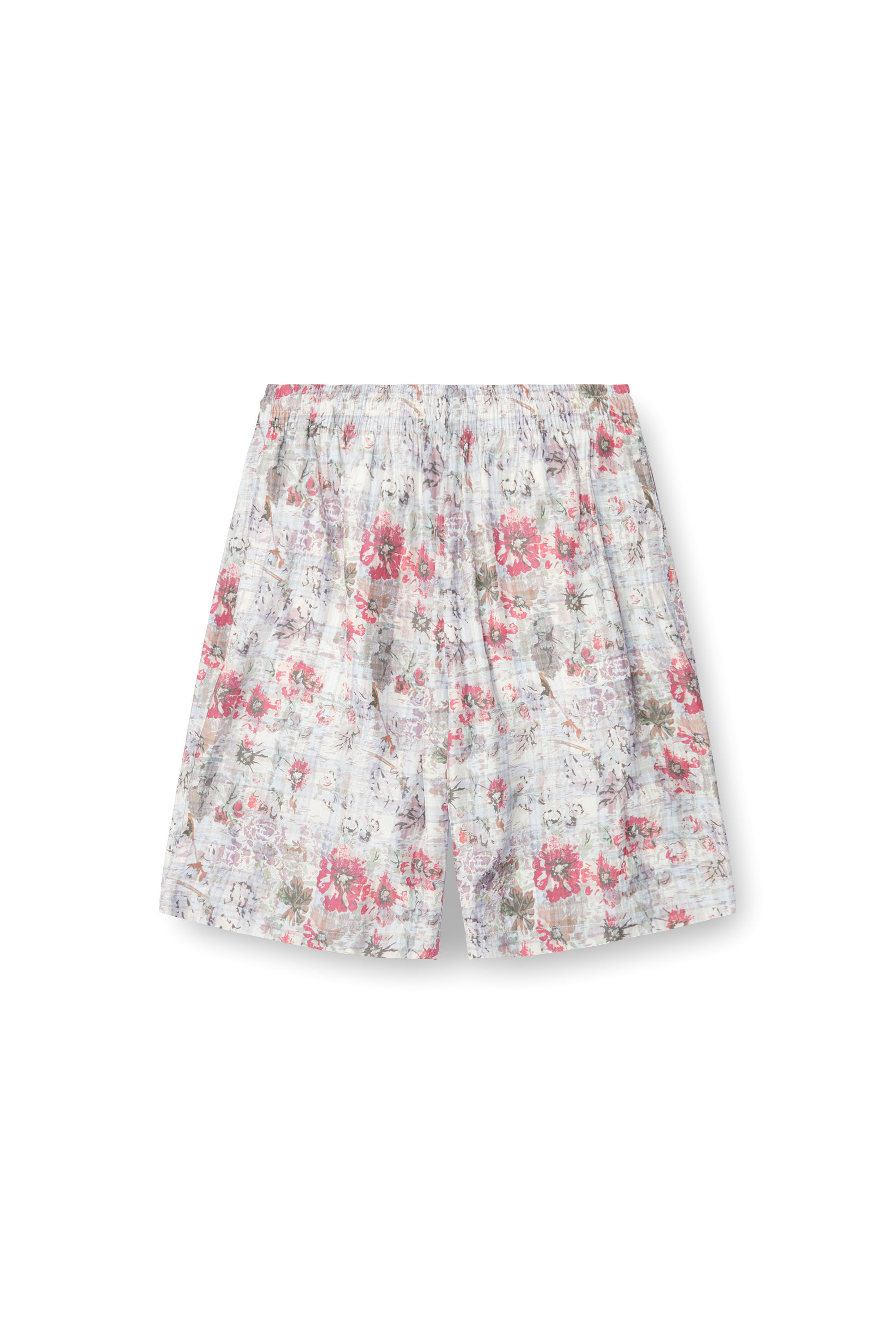 Diesel - P-LEYS, Male's Acetate shorts with floral print in ブルー/ピンク - 2