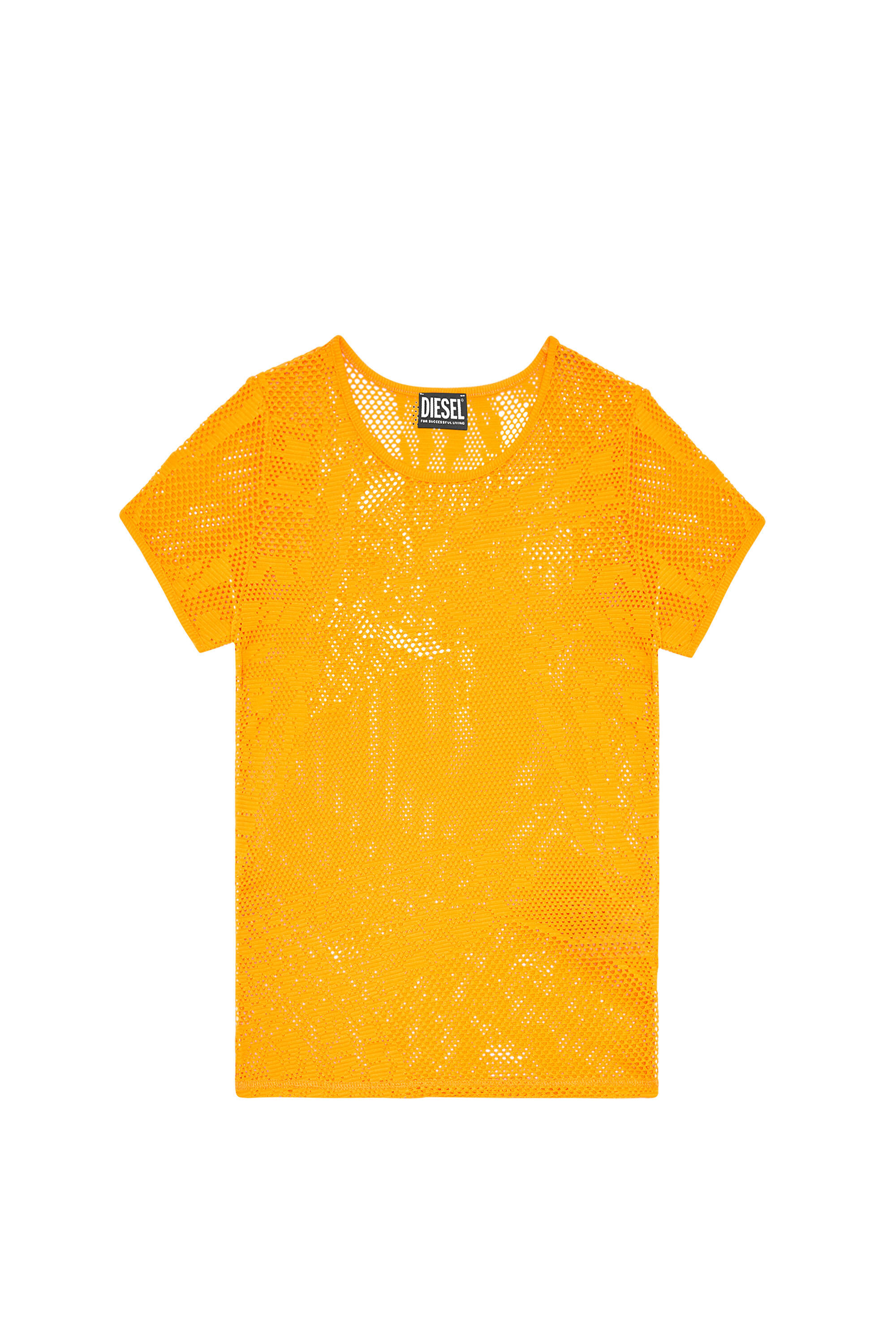 Diesel - T-JAQUE, Female's トップス メッシュ 半袖 in Yellow - 2