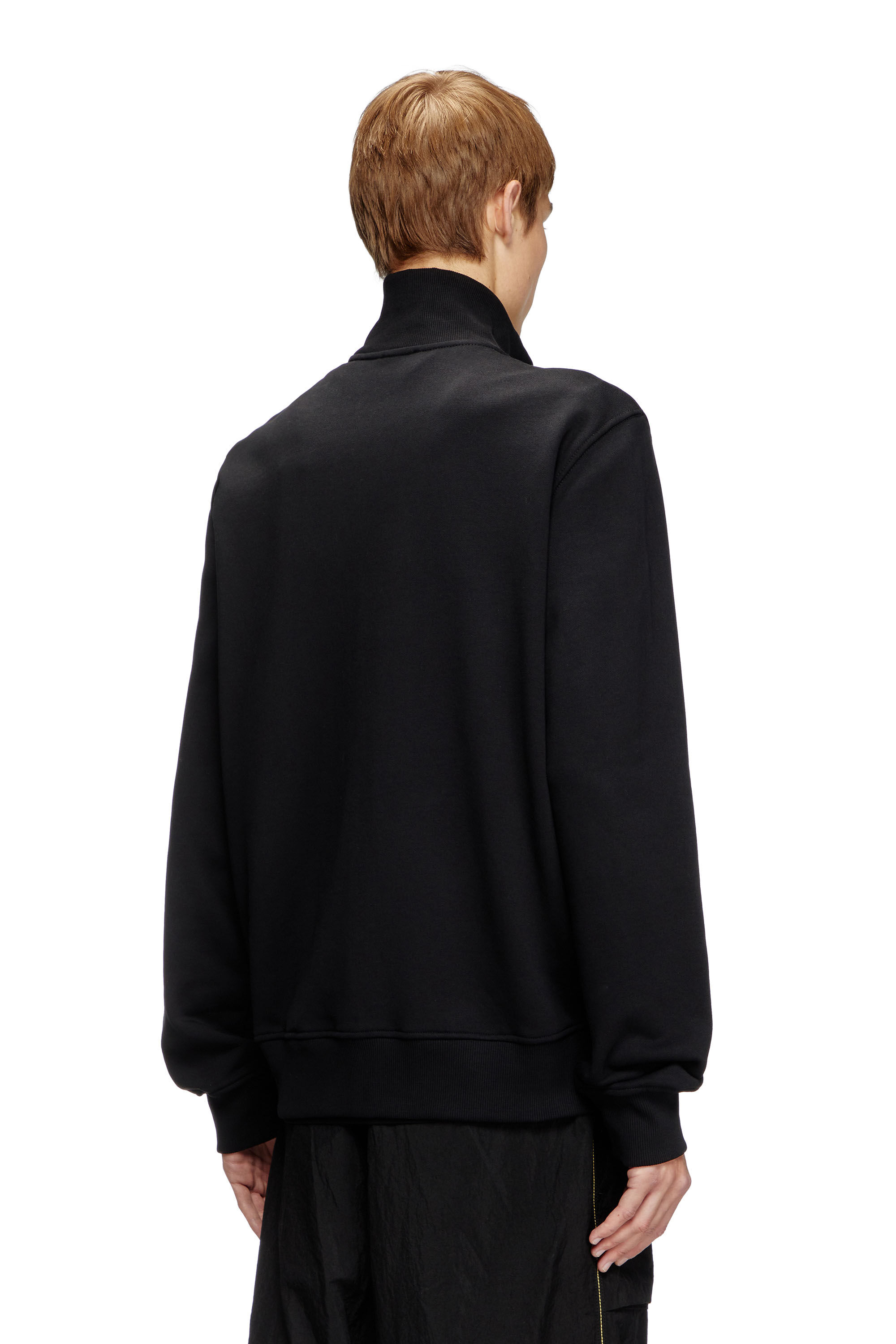 S-GINNI-ZIP-OD Zip-up sweatshirt with metallic logo