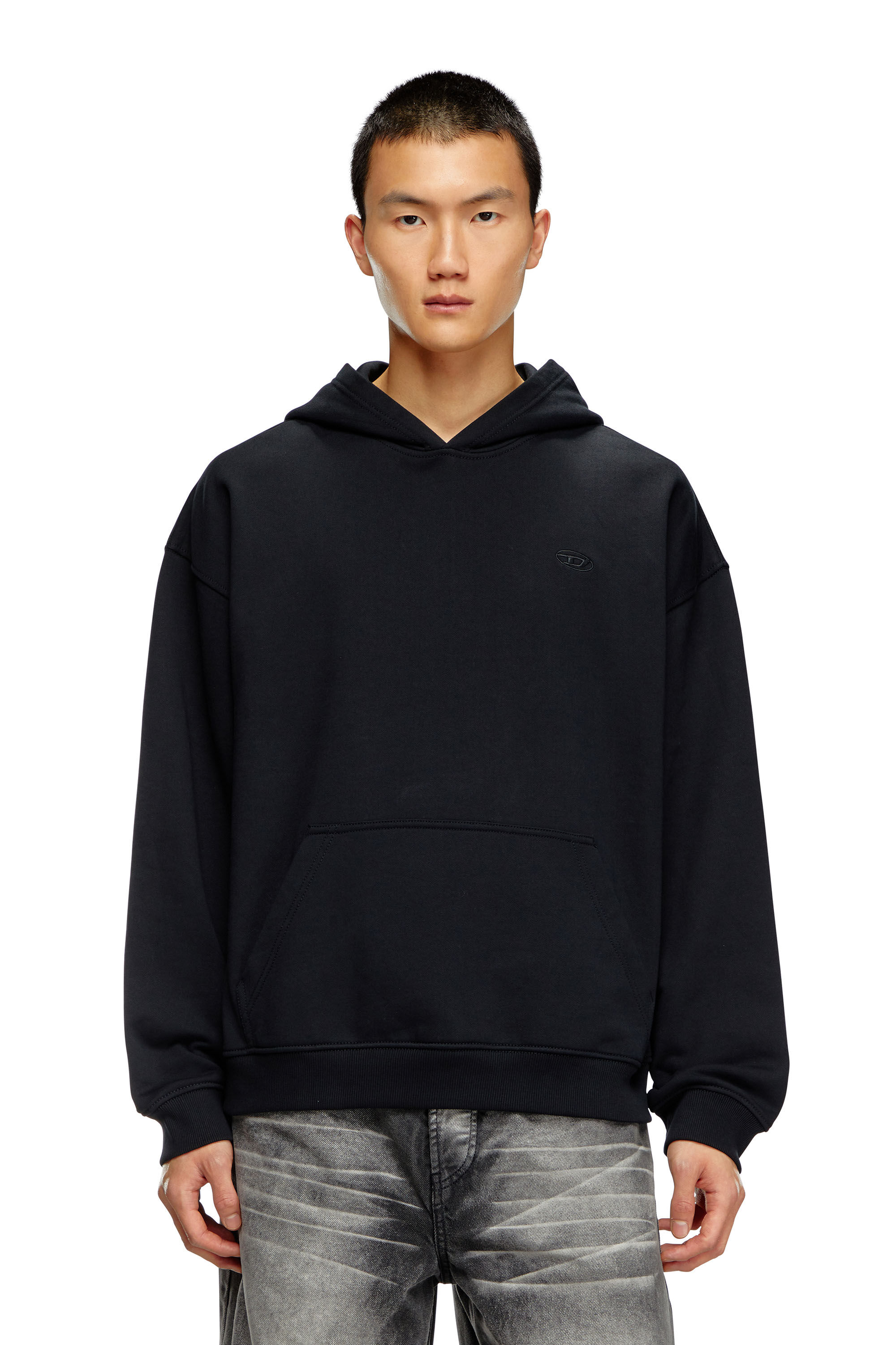 S-BOXT-HOOD-BLEACH Hoodie with bleached logo｜マルチカラー｜メンズ｜DIESEL