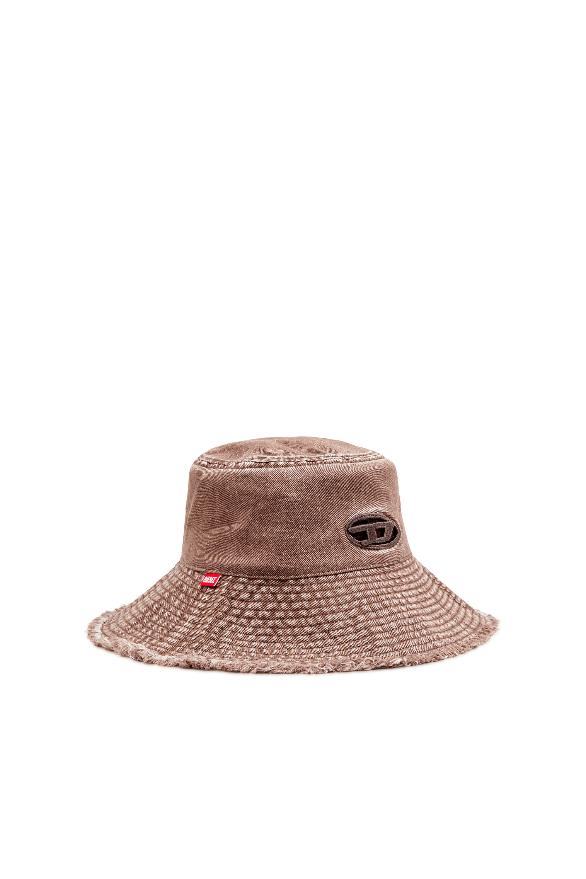 Diesel - C-BUCKET-UTLT, Female's Bucket hat with cut-out embroidered logo in ライトブラウン - 1