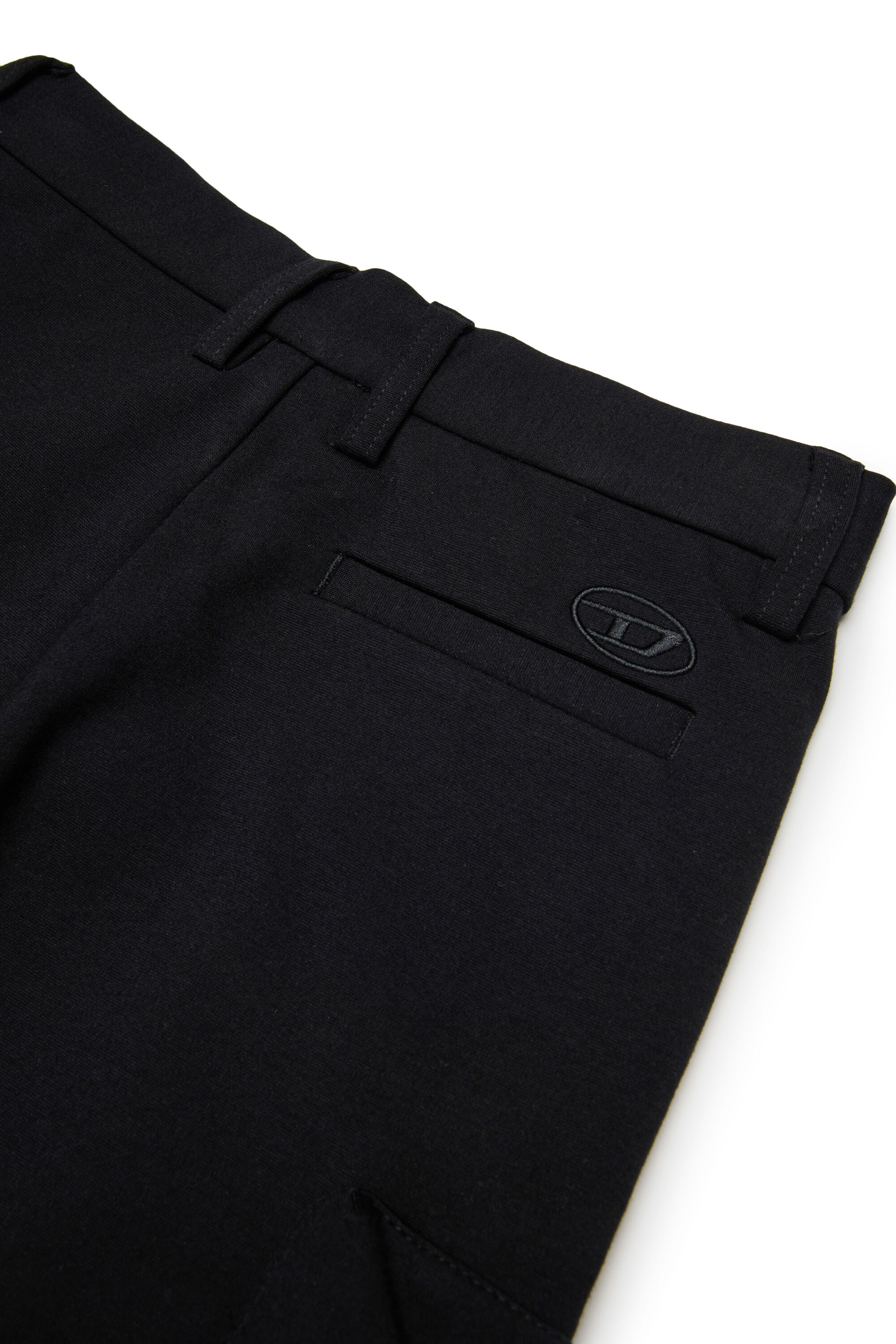 Diesel - PACLO, Male's Viscose cargo pants with pockets in ブラック - 4