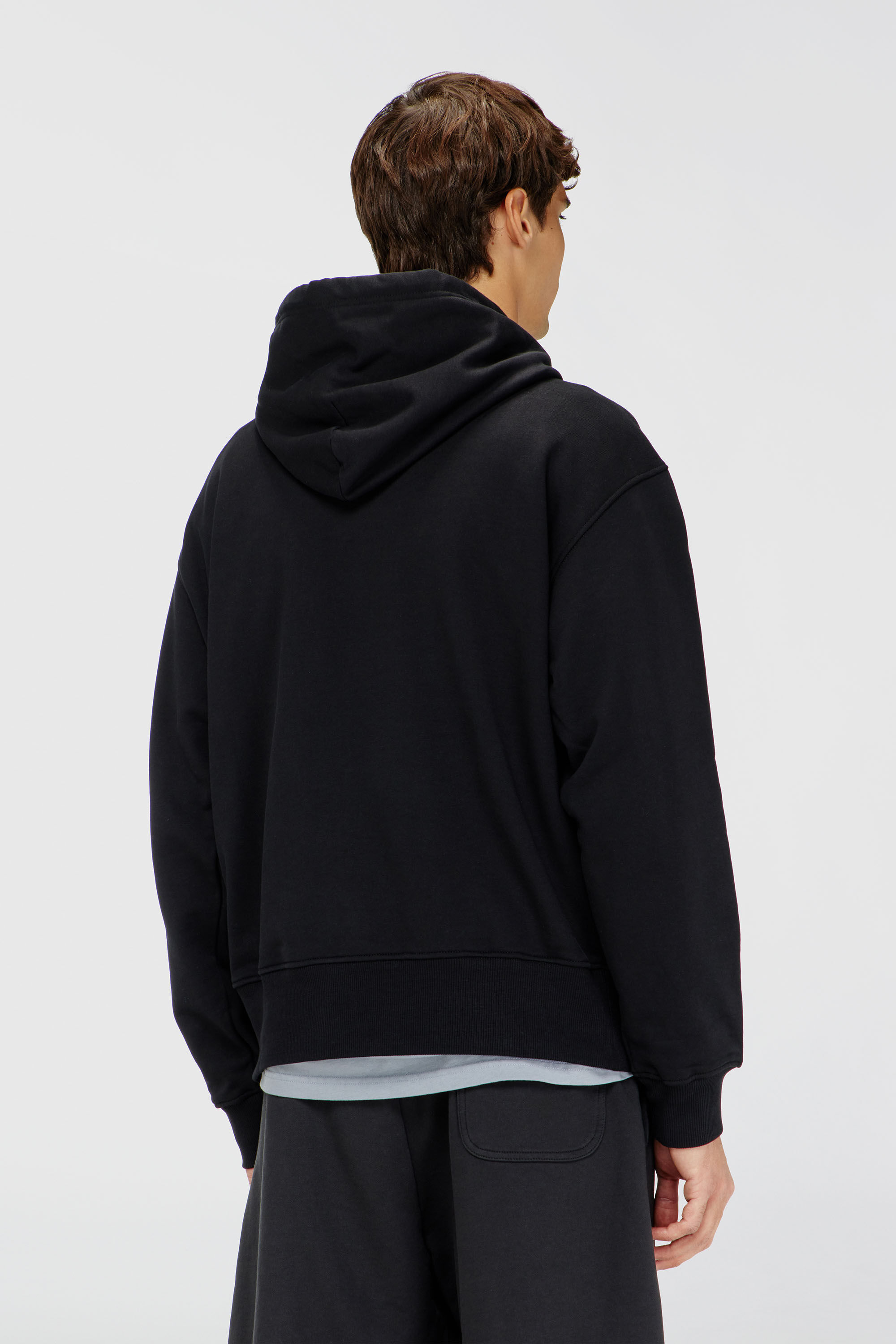 S-MACS-HOOD-OD プルオーバーパーカー｜ブラック｜メンズ｜DIESEL