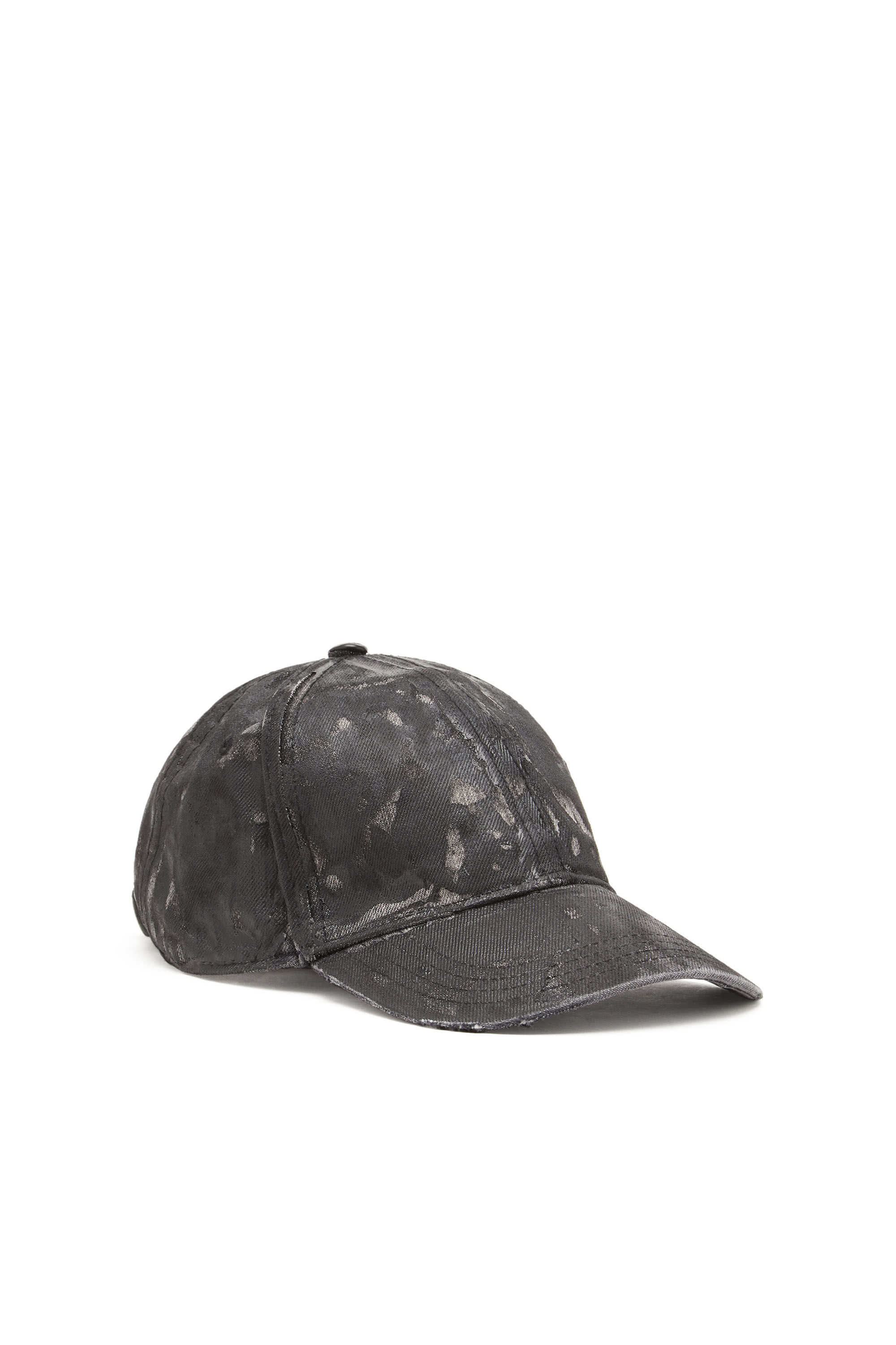 Diesel - C-IRO, Male's Baseball cap in treated denim in ブラック - 1