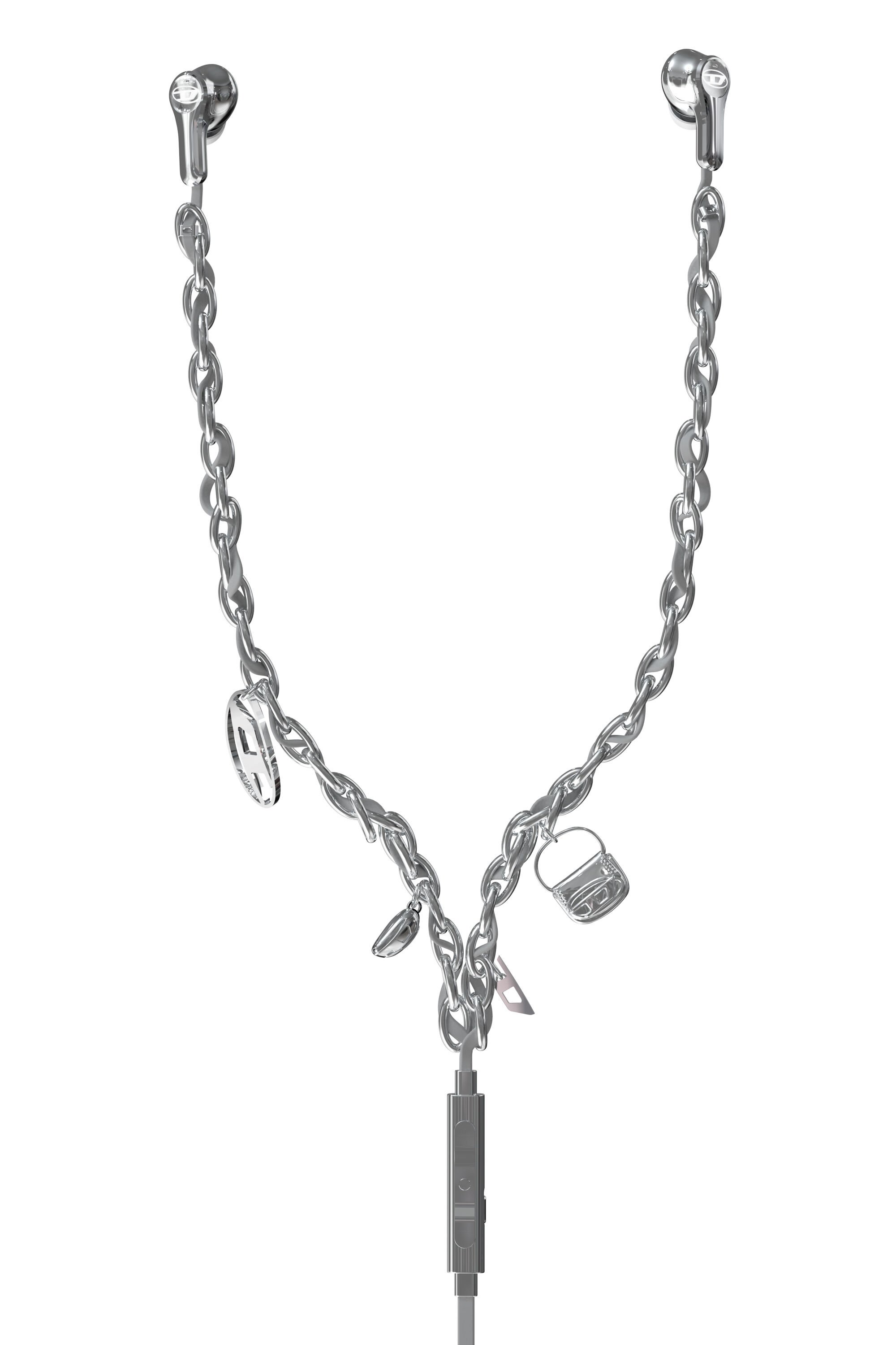 60458 WIRED EARBUDS UNIVERSAL｜シルバー｜ウィメンズ｜DIESEL