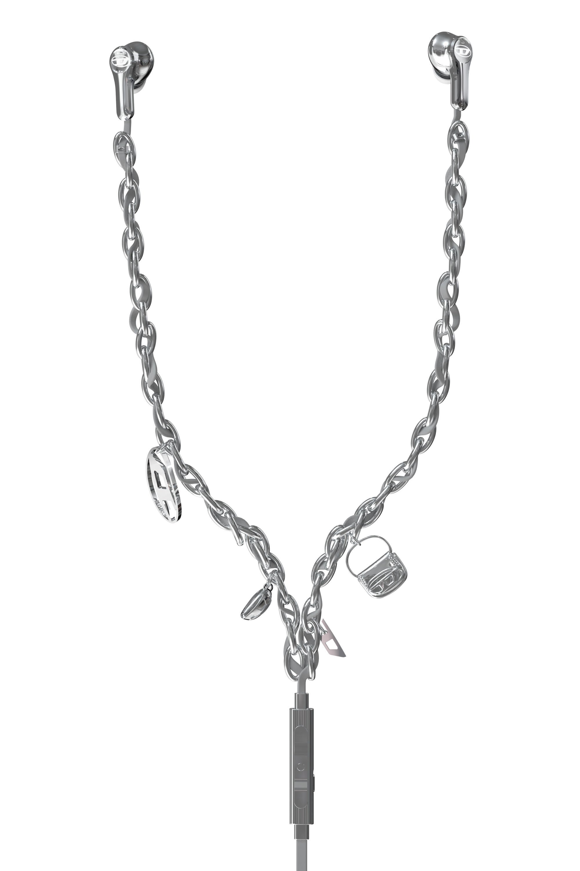 Diesel - 60458  WIRED EARBUDS, Unisex's UNIVERSAL in シルバー - 1