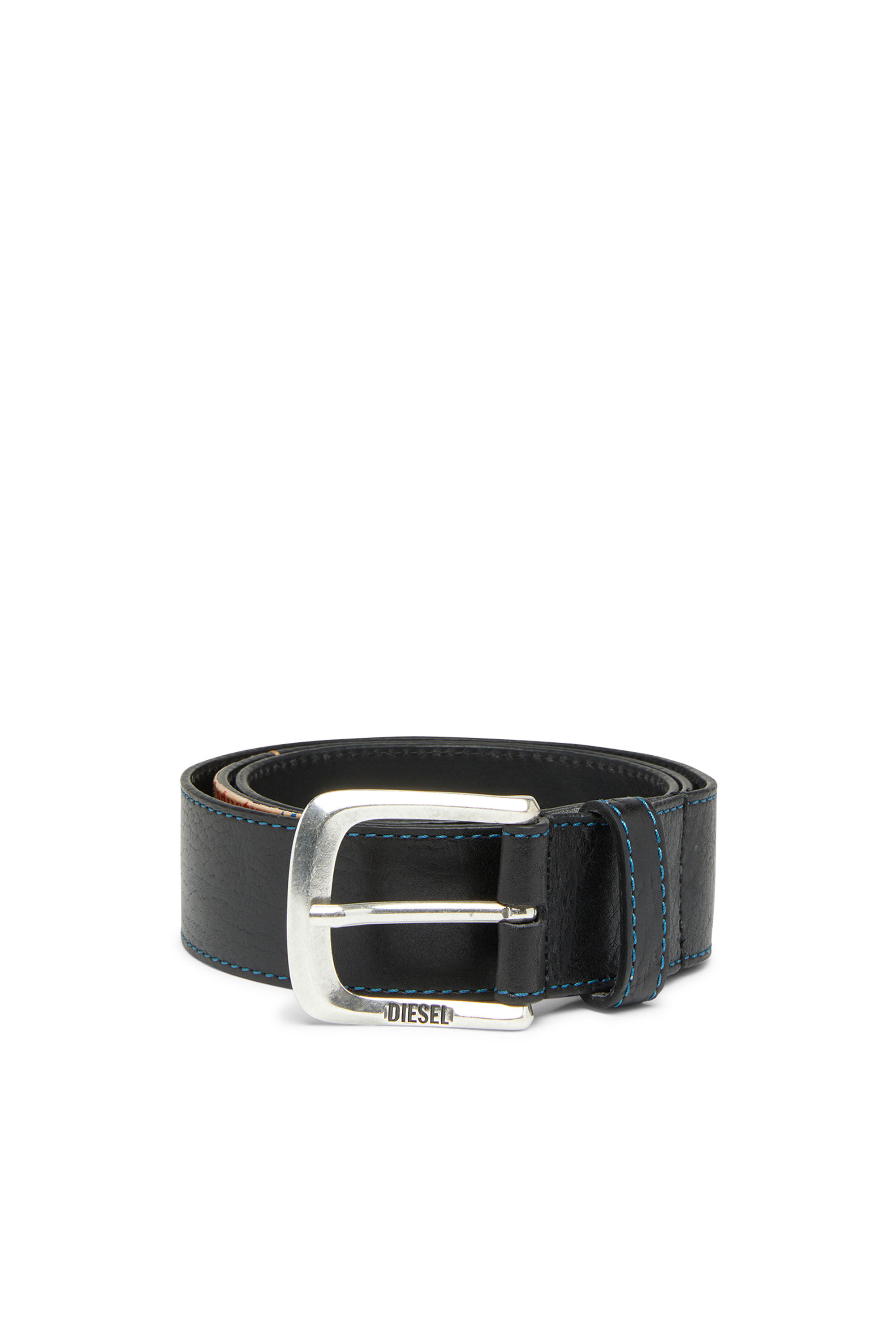 Diesel - B-DNA/DSL, Male's カウレザー ベルト in ブラック - 1