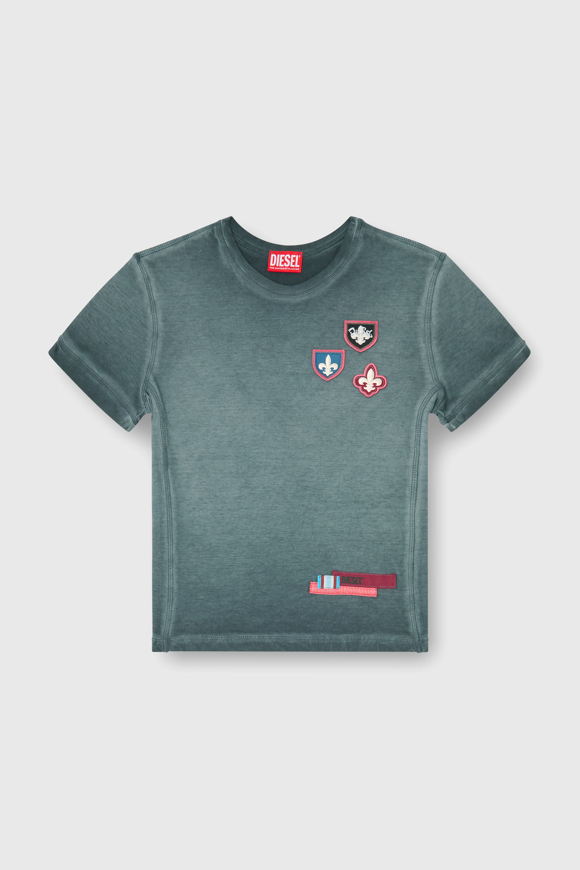 Diesel - T-UNCUTY-WAF, Female's Tシャツ in ダークグリーン - 2
