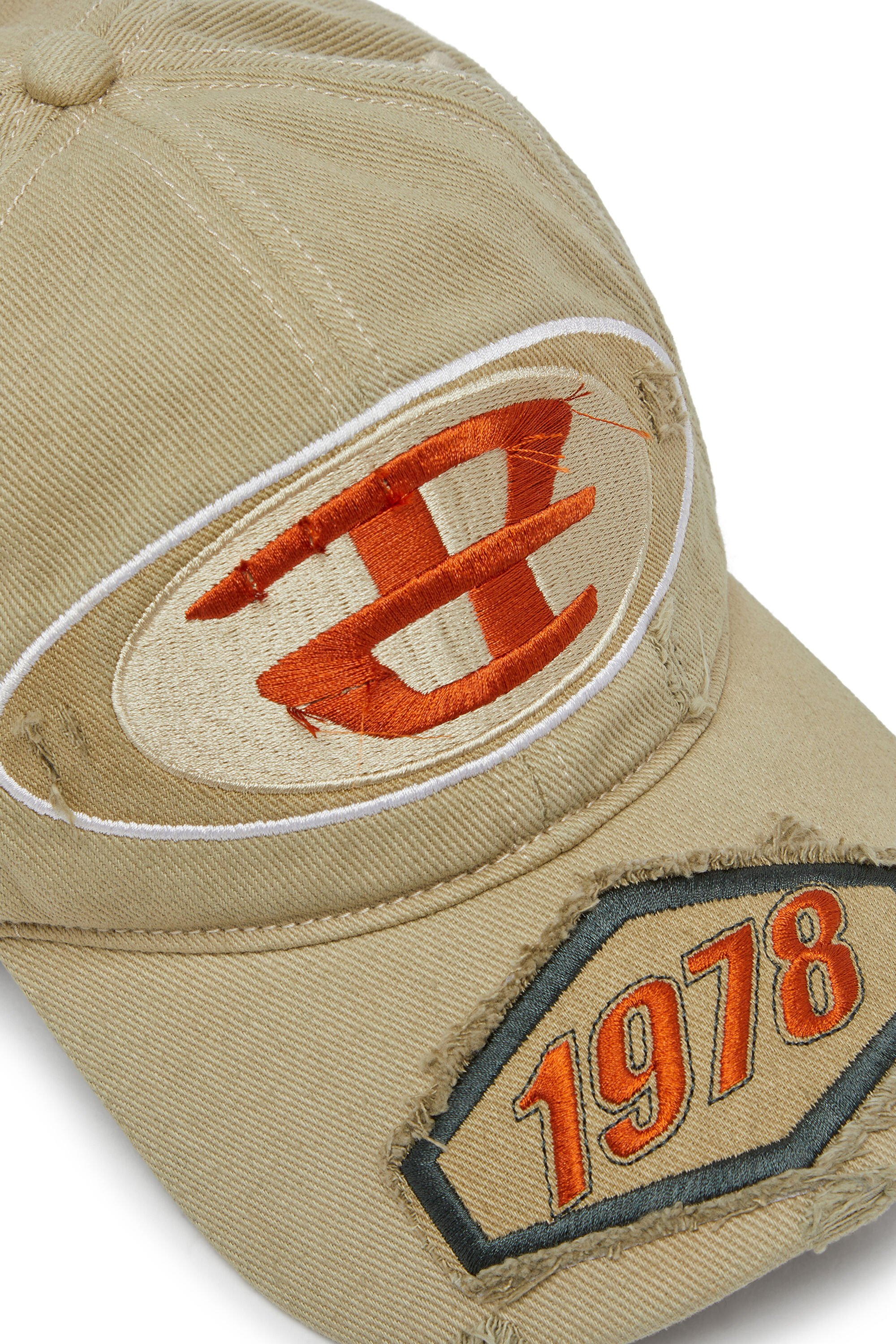 Diesel - C-BRAFF, Male's Baseball cap with embroidered patches in ライトブラウン - 3