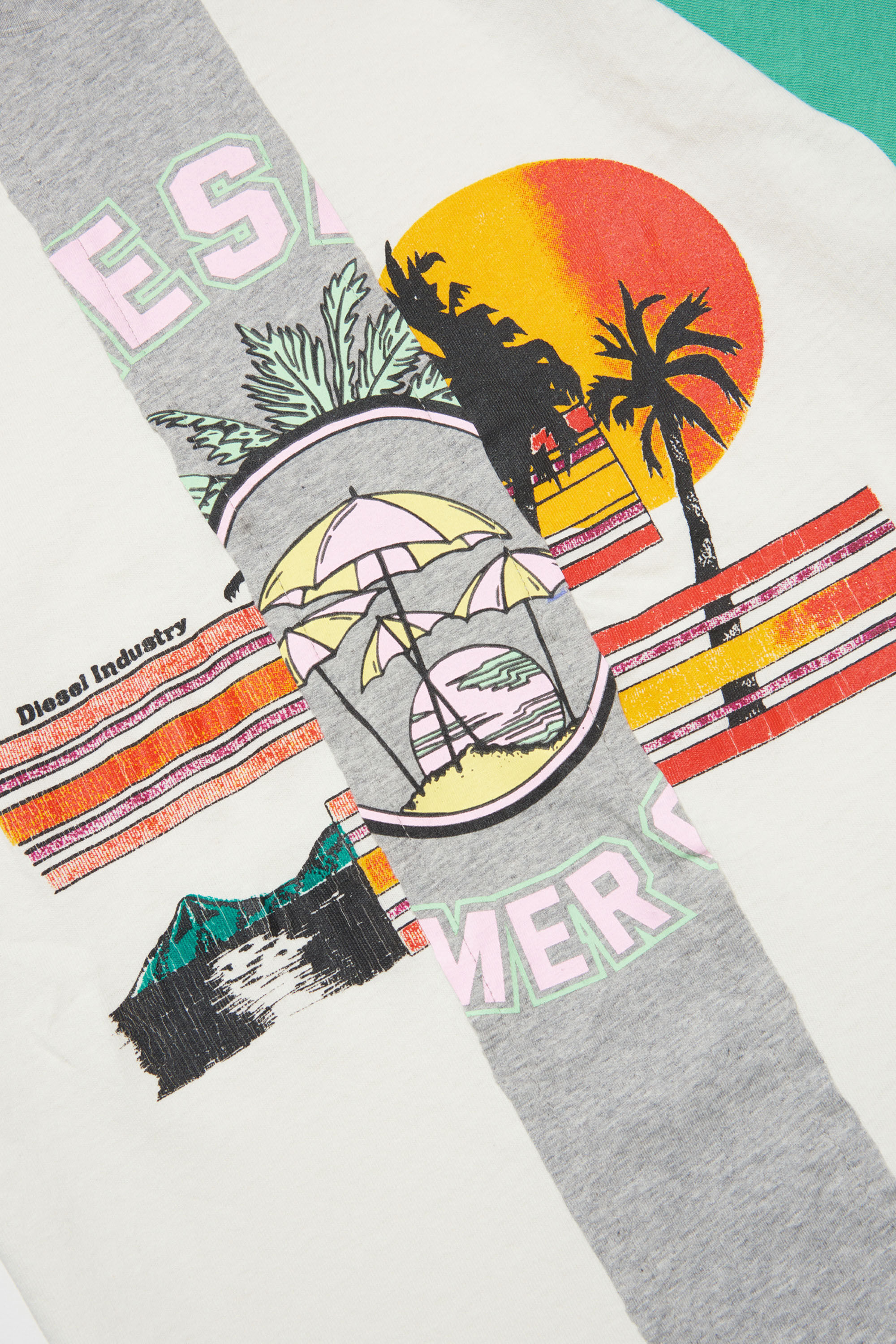Diesel - TOVERBICOLOR OVER, Male's キッズ Tシャツ ラグランスリーブ in バイオレット/グリーン - 3