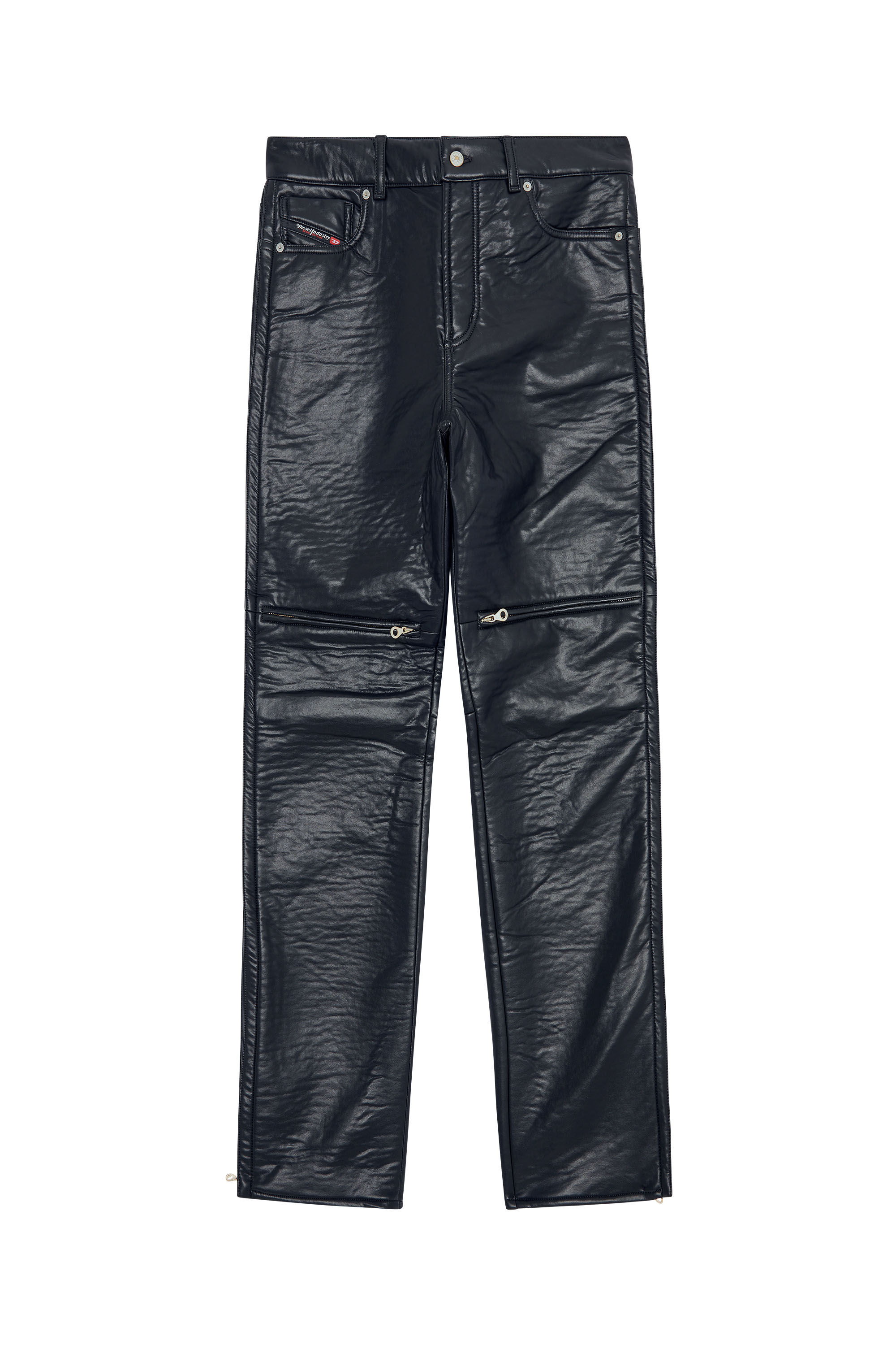 Diesel - P-CIRIO, Male's メンズ パンツ フェイクレザー ボンディング in ブラック - 6