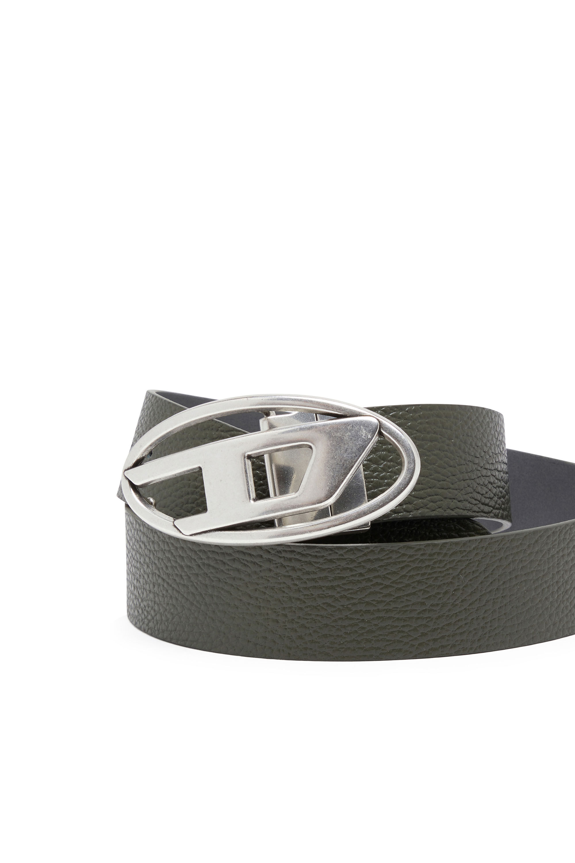 Diesel - B-1DR REV II, Male's Reversible leather belt in オリーブグリーン - 3